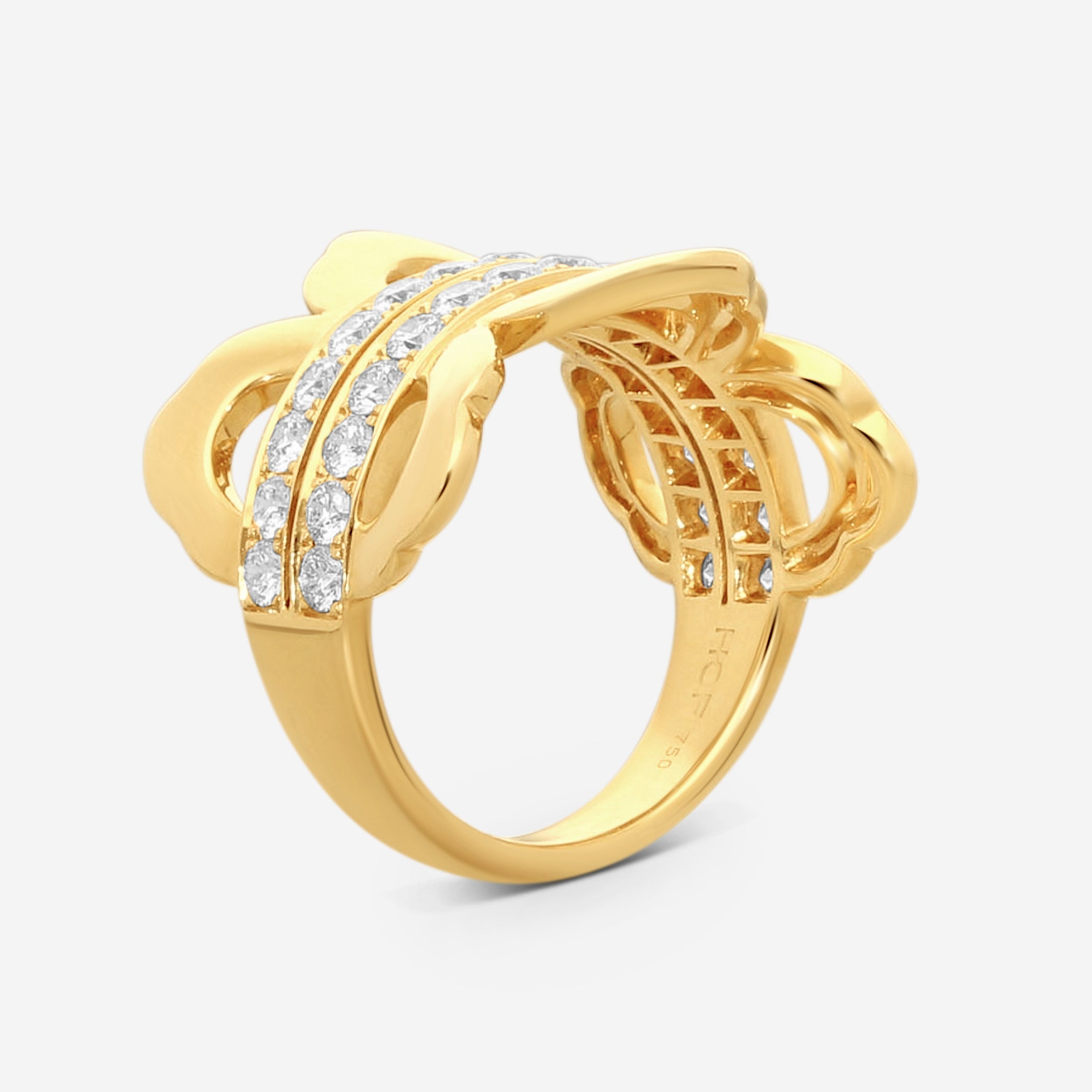 Hearts On Fire Lorelei 18K Yellow Gold Diamond Ring Sz. 5.5 HFRLORL01058Y — view 2