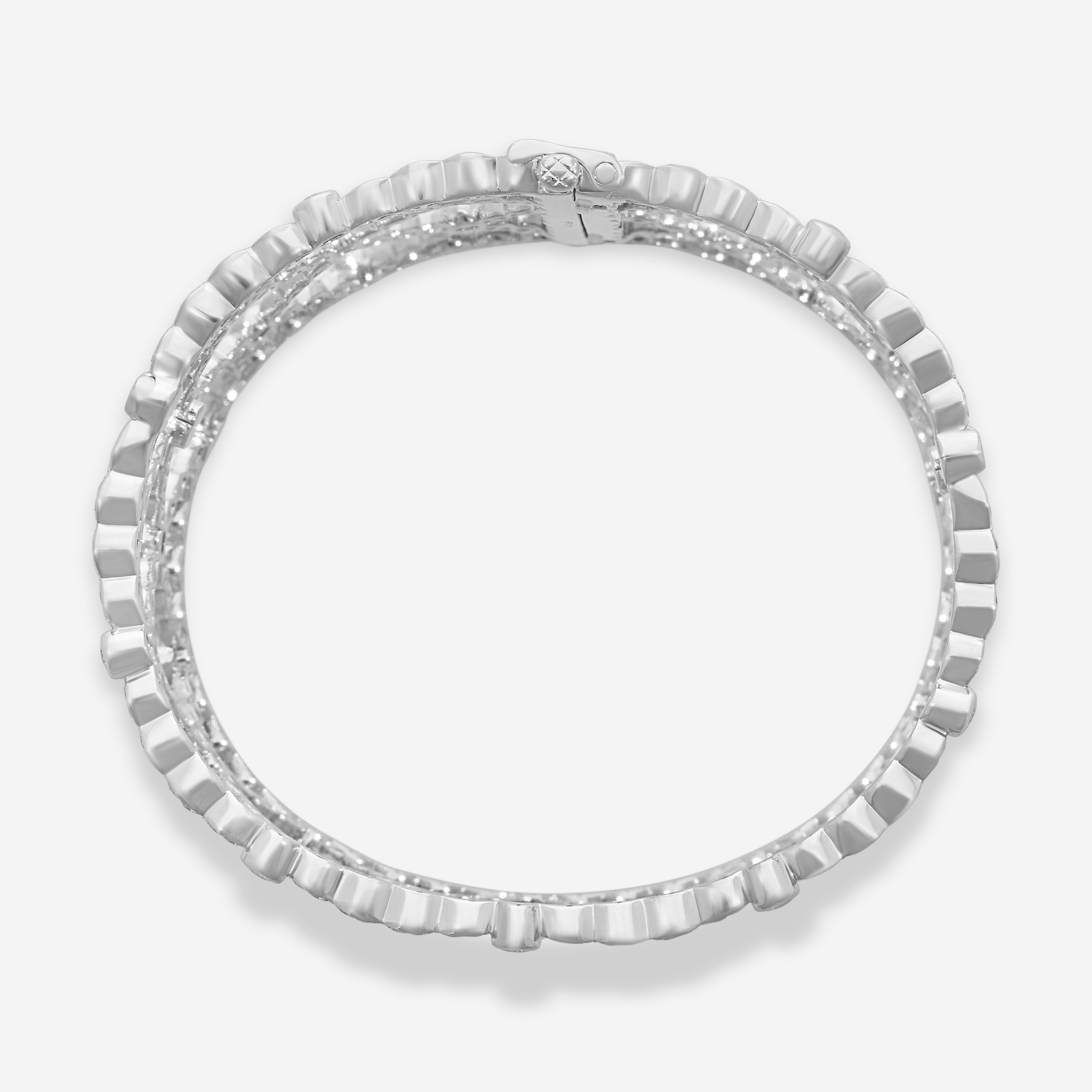 Hearts On Fire Lorelei Lattice 18K White Gold Diamond Bracelet HFBLORDILAT08308W — view 3