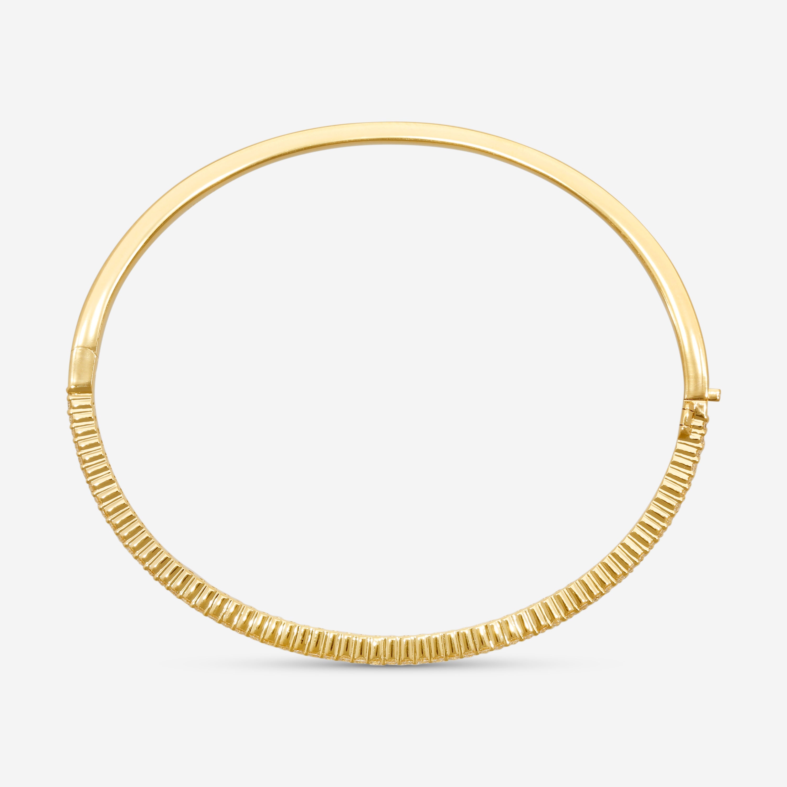 Mémoire Paramount 18K Yellow Gold Double Row Diamond Bangle Bracelet CGPR124-18K — view 2