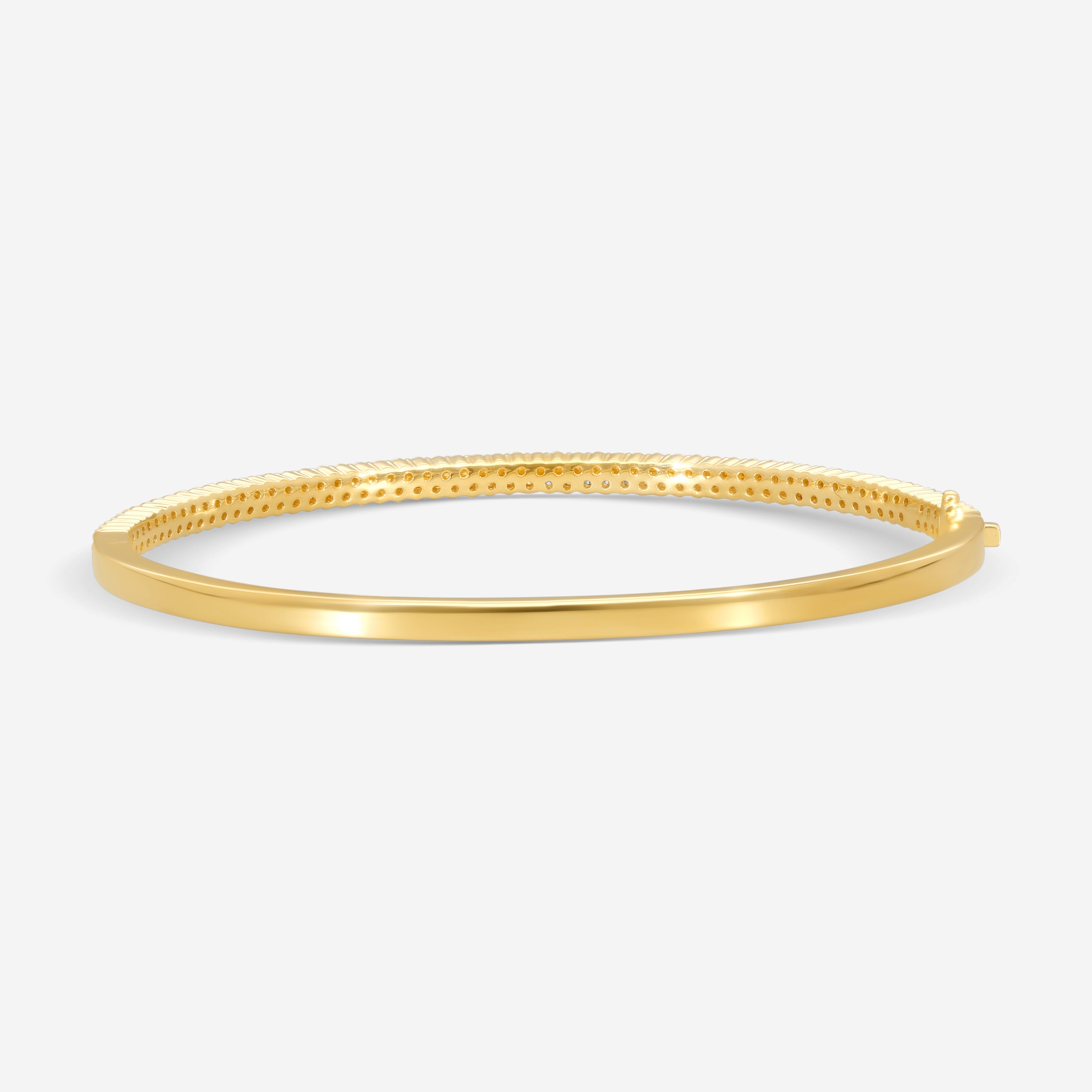 Mémoire Paramount 18K Yellow Gold Double Row Diamond Bangle Bracelet CGPR124-18K — view 3