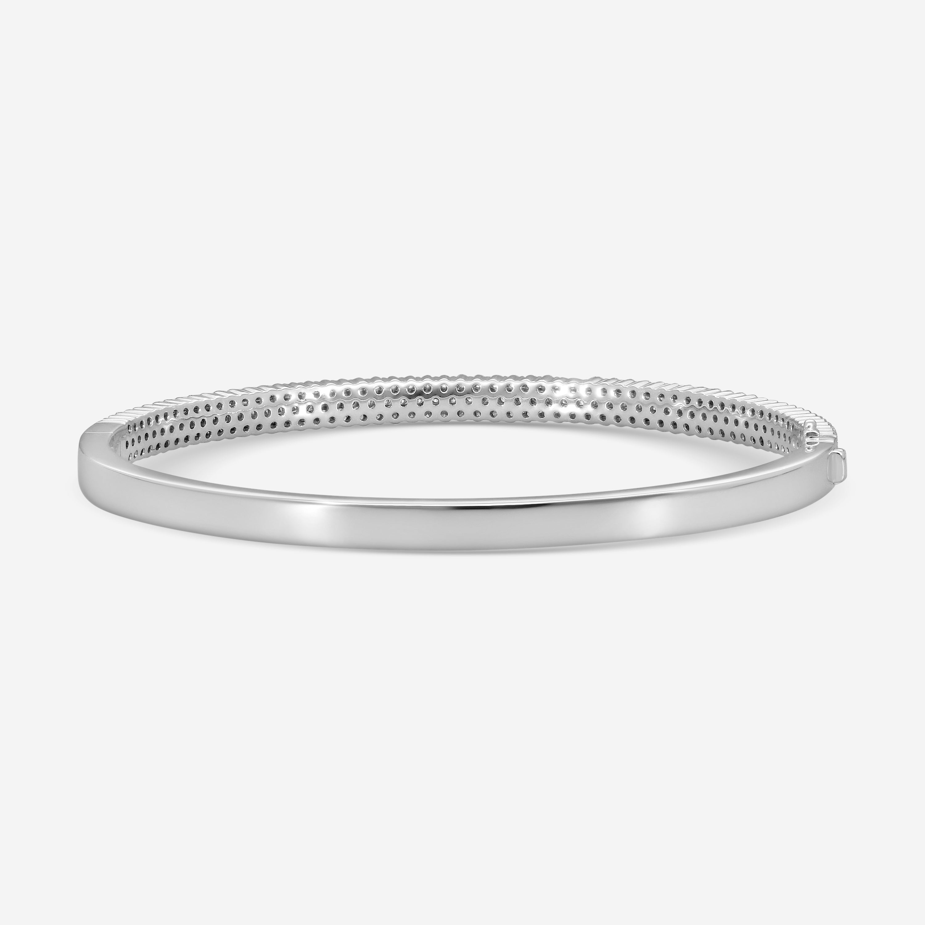 Mémoire Paramount 18K White Gold Triple Row Diamond Bangle Bracelet CGPR125-18KW — view 3