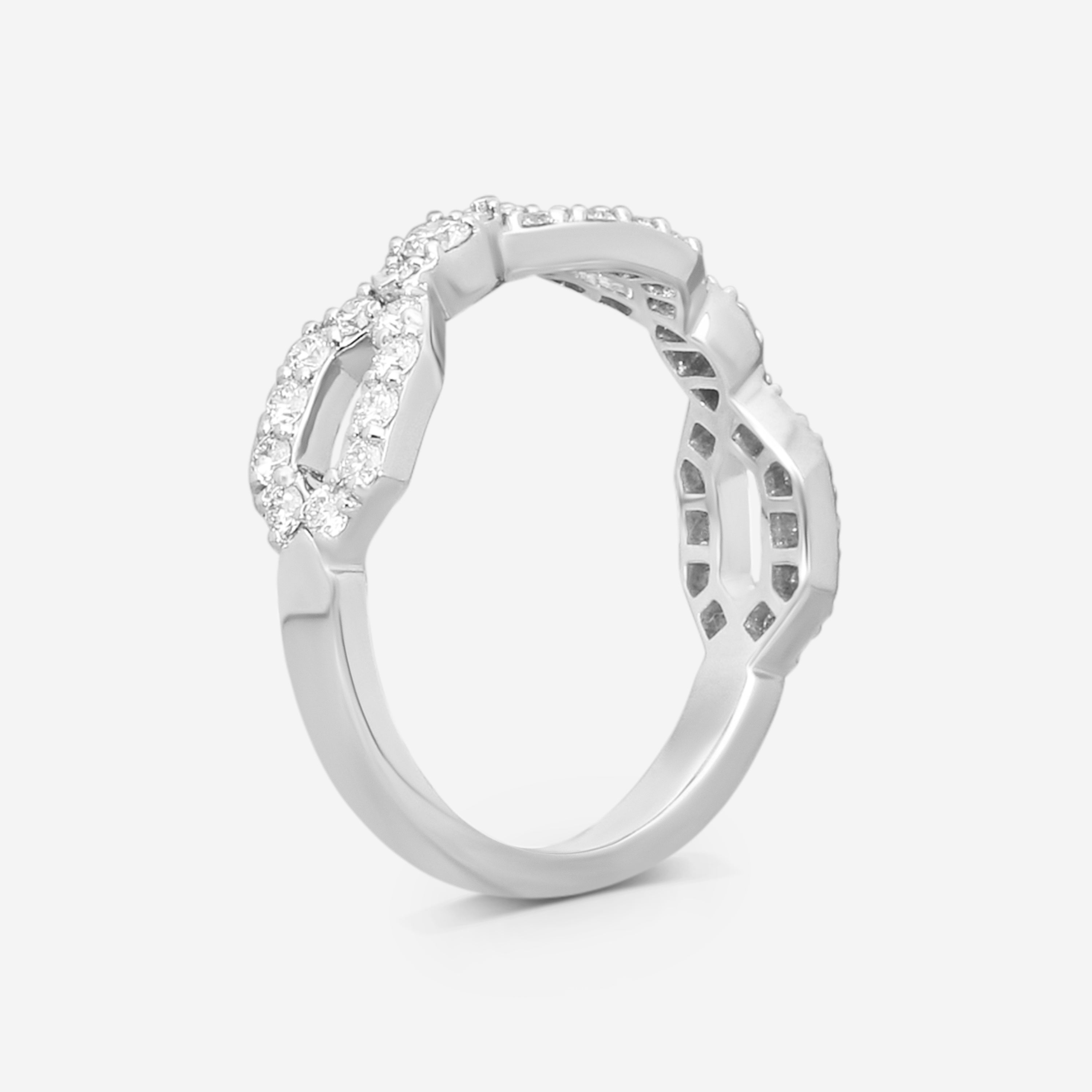Hearts On Fire Liliana 18K White Gold Diamond Band Ring Sz. 6.5 HBALILBEZM00458W — view 2