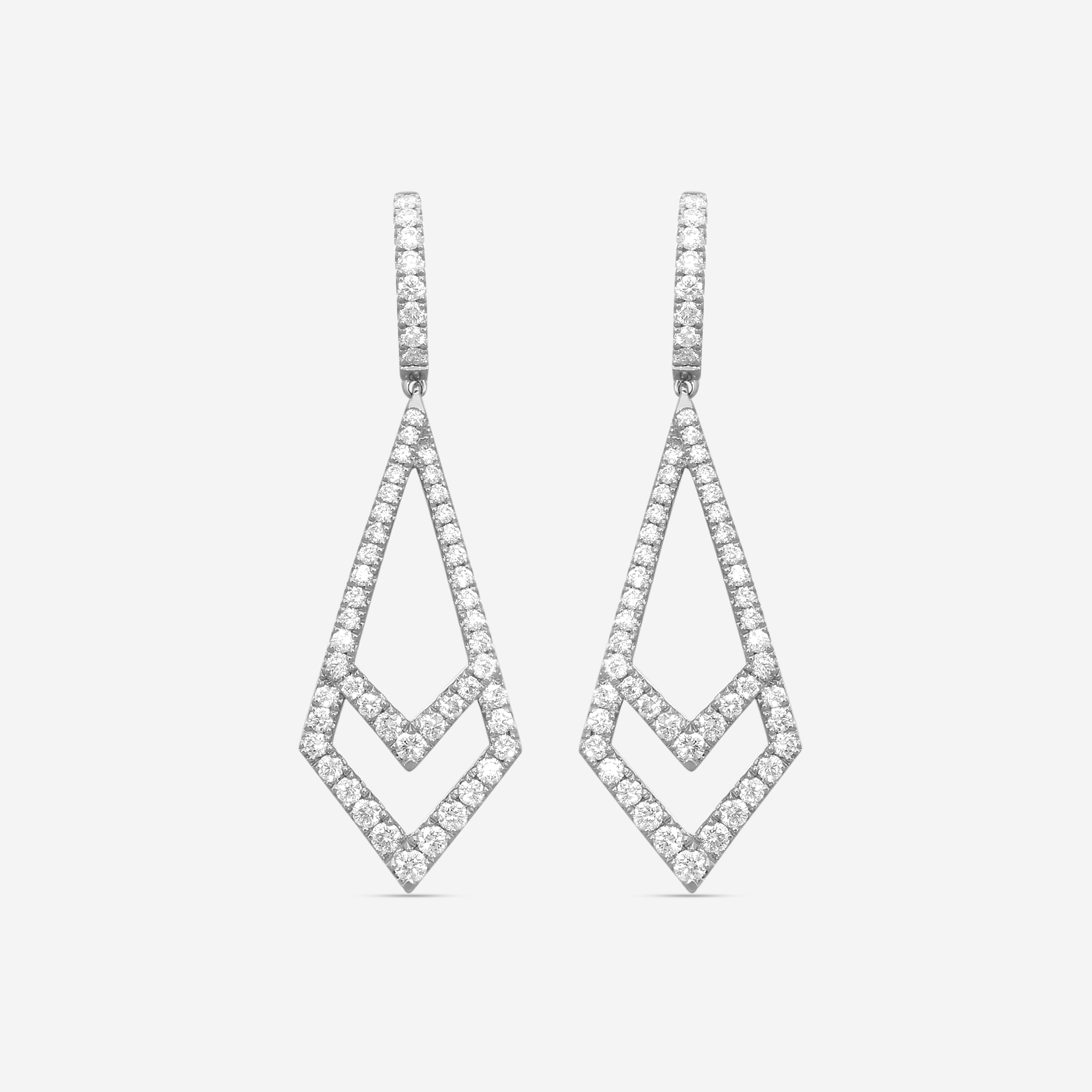 Mémoire Essentials Kite 18K White Gold Diamond Drop Earrings CHH01K1-18KW