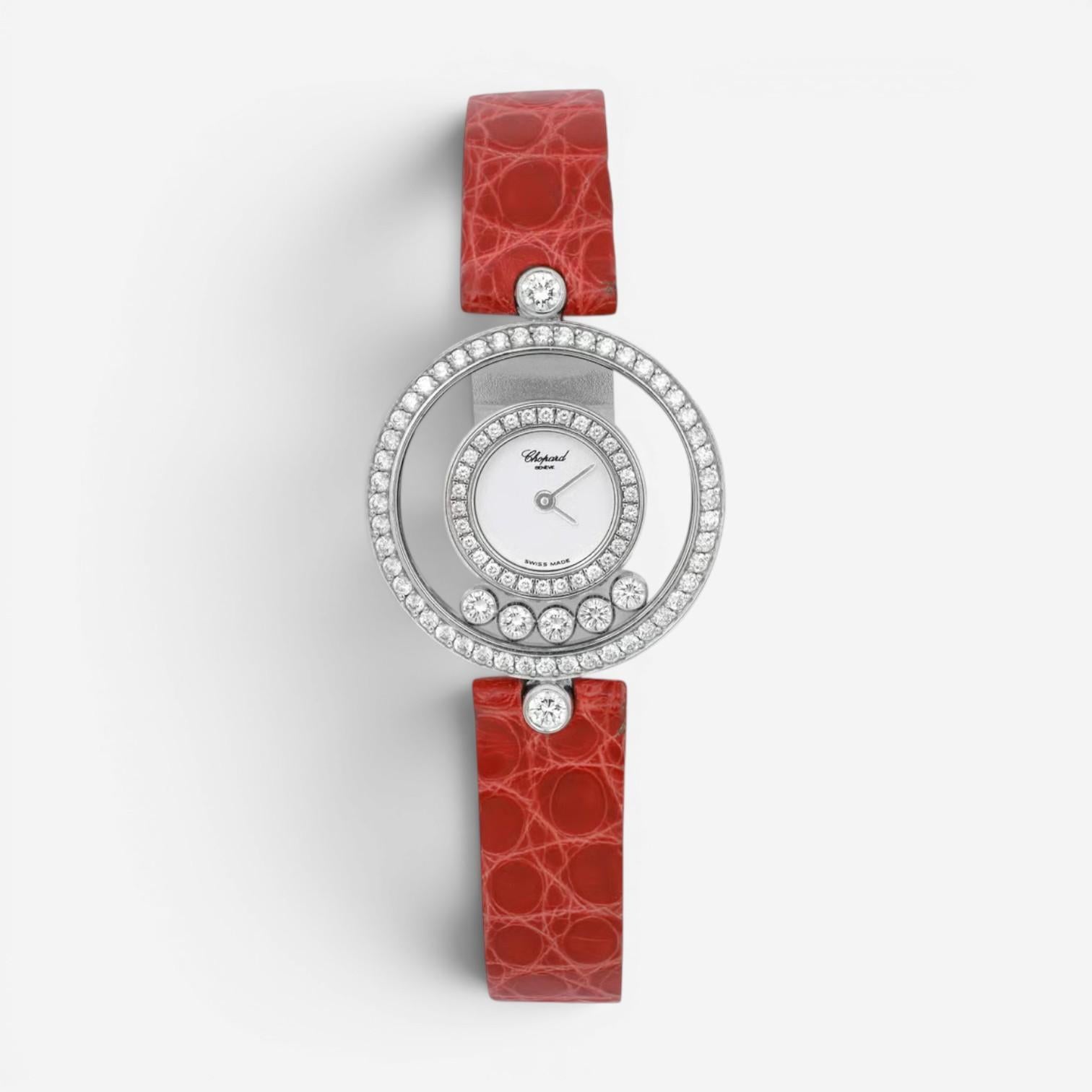 Chopard Happy Diamonds 18K White Gold Diamond Quartz Ladies Watch 20/3957