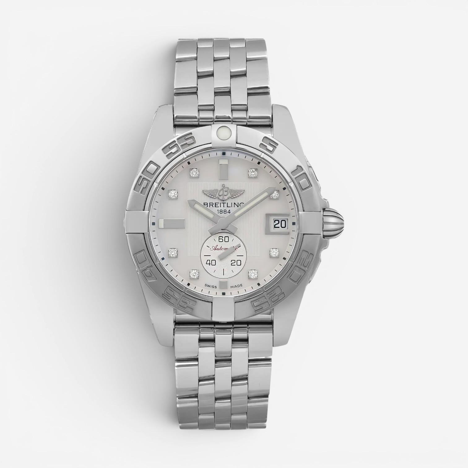 Breitling Galactic 36 Stainless Steel Diamond Automatic Ladies Watch A37330121A1