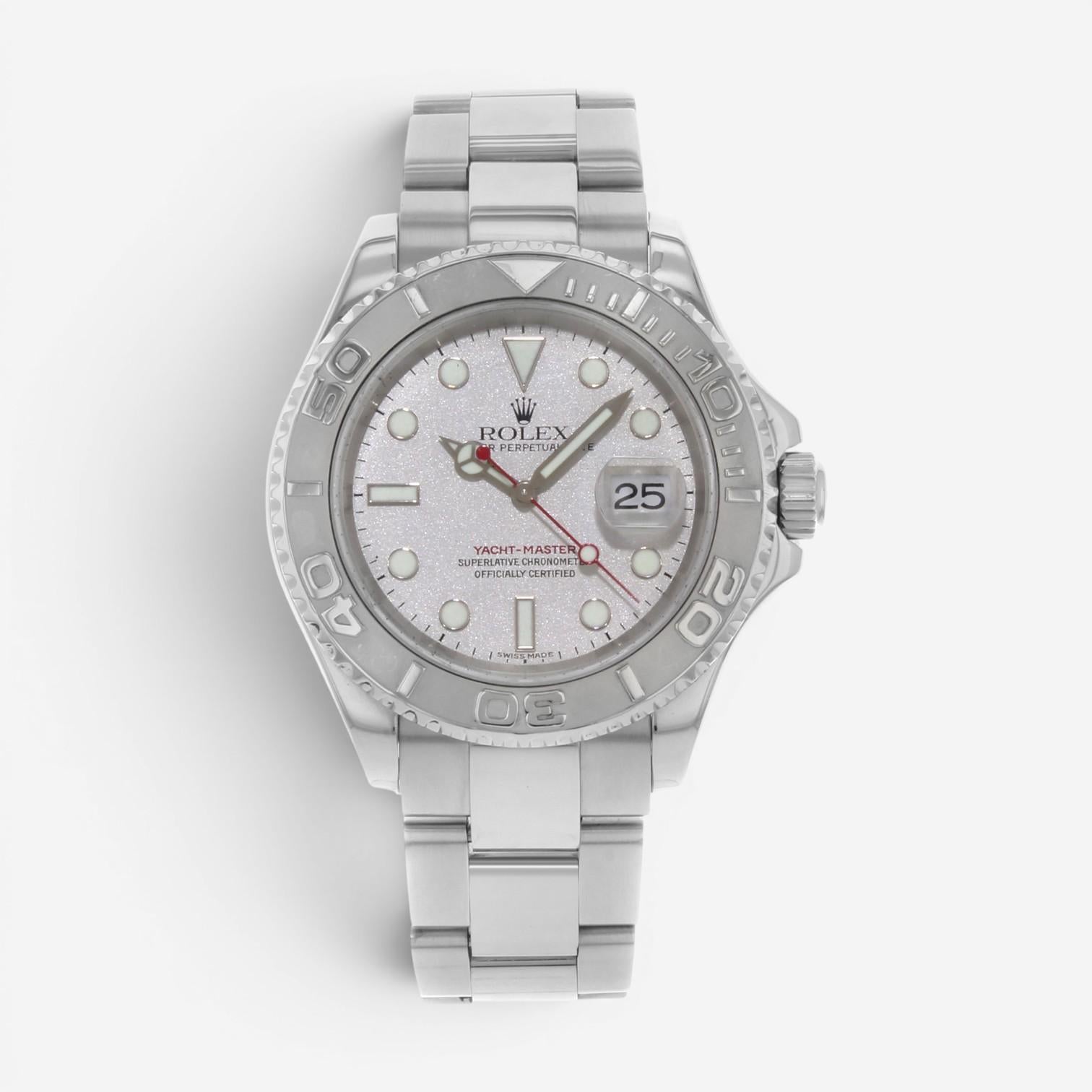 Rolex Yacht-Master Stainless Steel & Platinum Automatic Men's Watch 16622