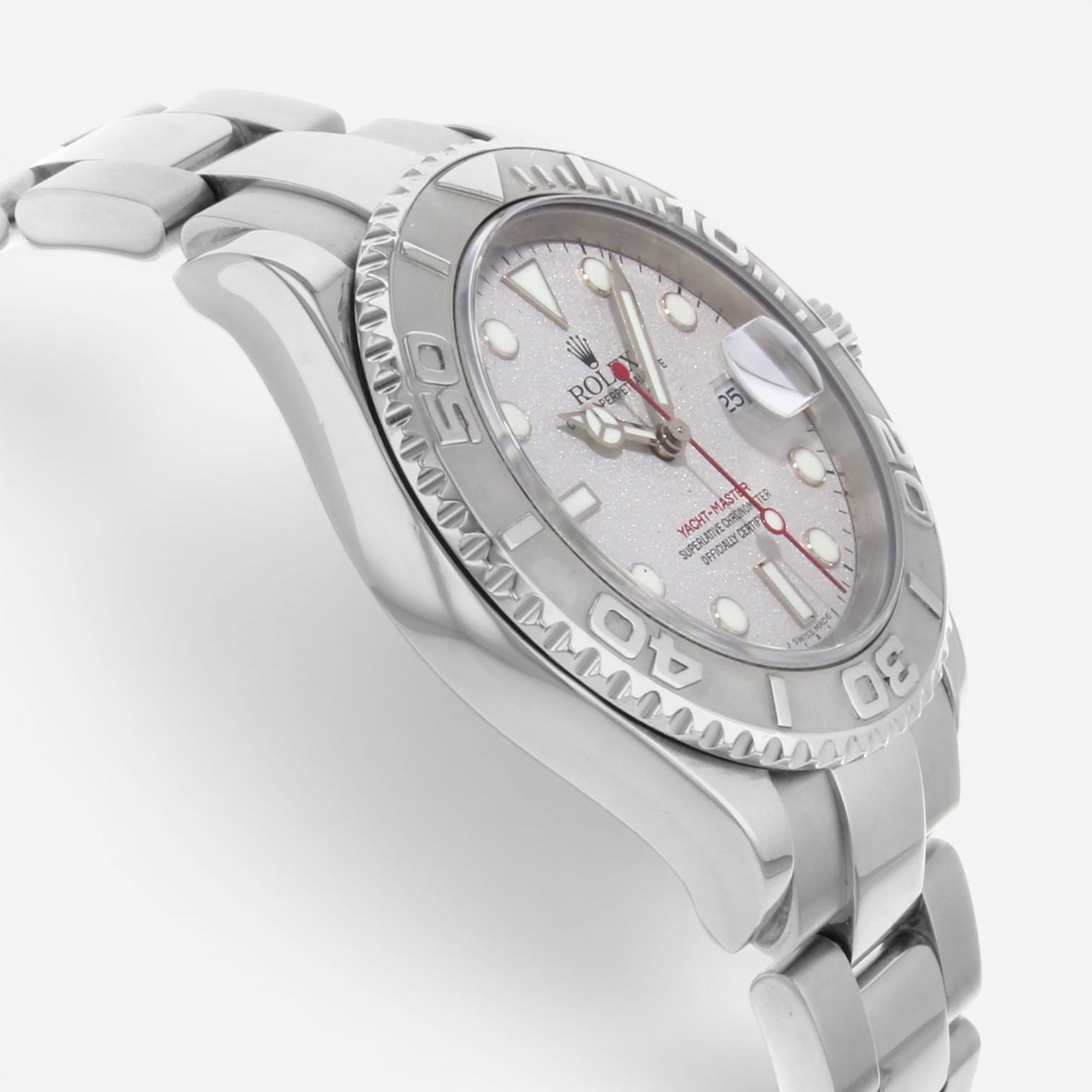 Rolex Yacht-Master Stainless Steel & Platinum Automatic Men's Watch 16622 — view 3