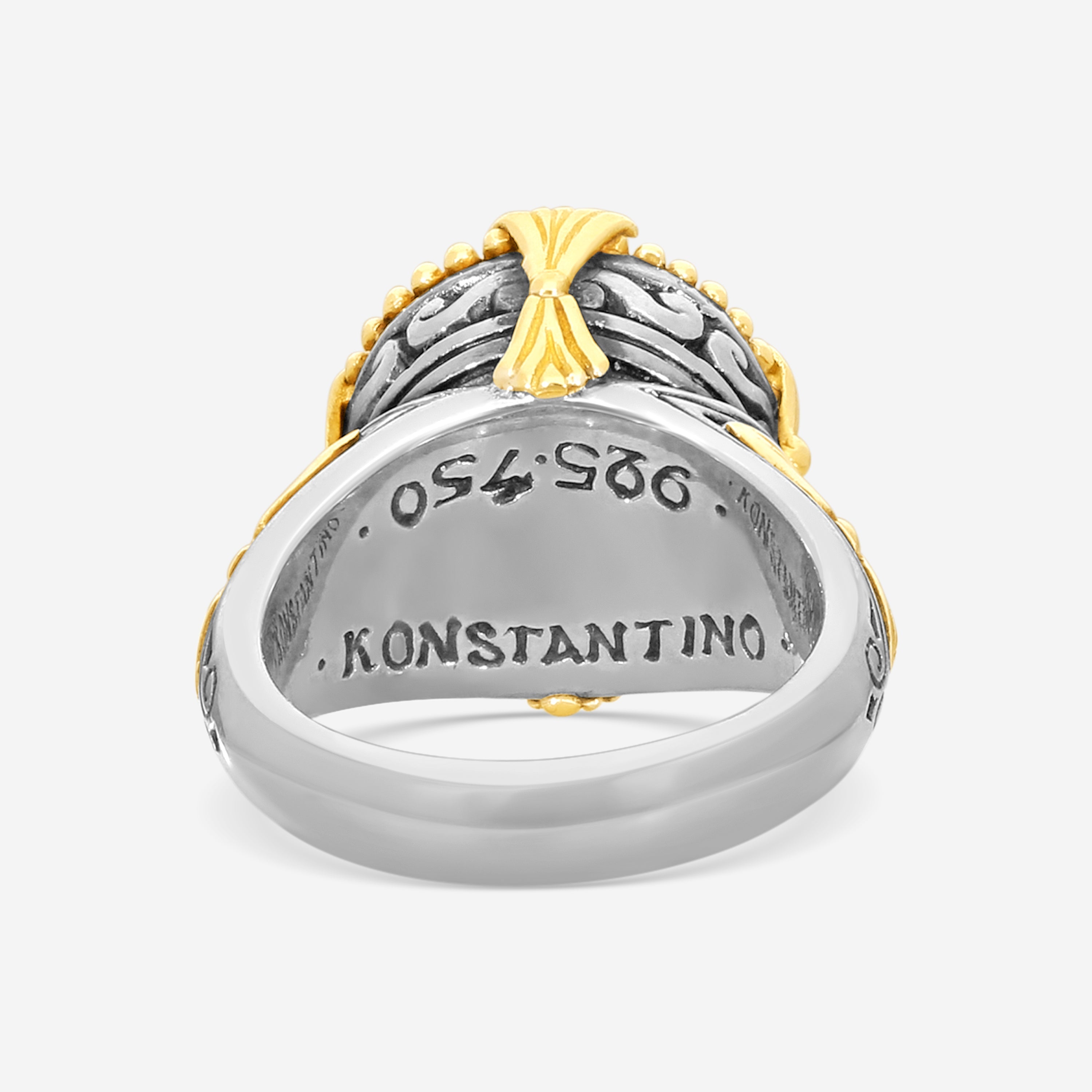 Konstantino Thalia Sterling Silver & 18K Yellow Gold Pearl Ring Sz. 7 DKJ851-122-S7 — view 3