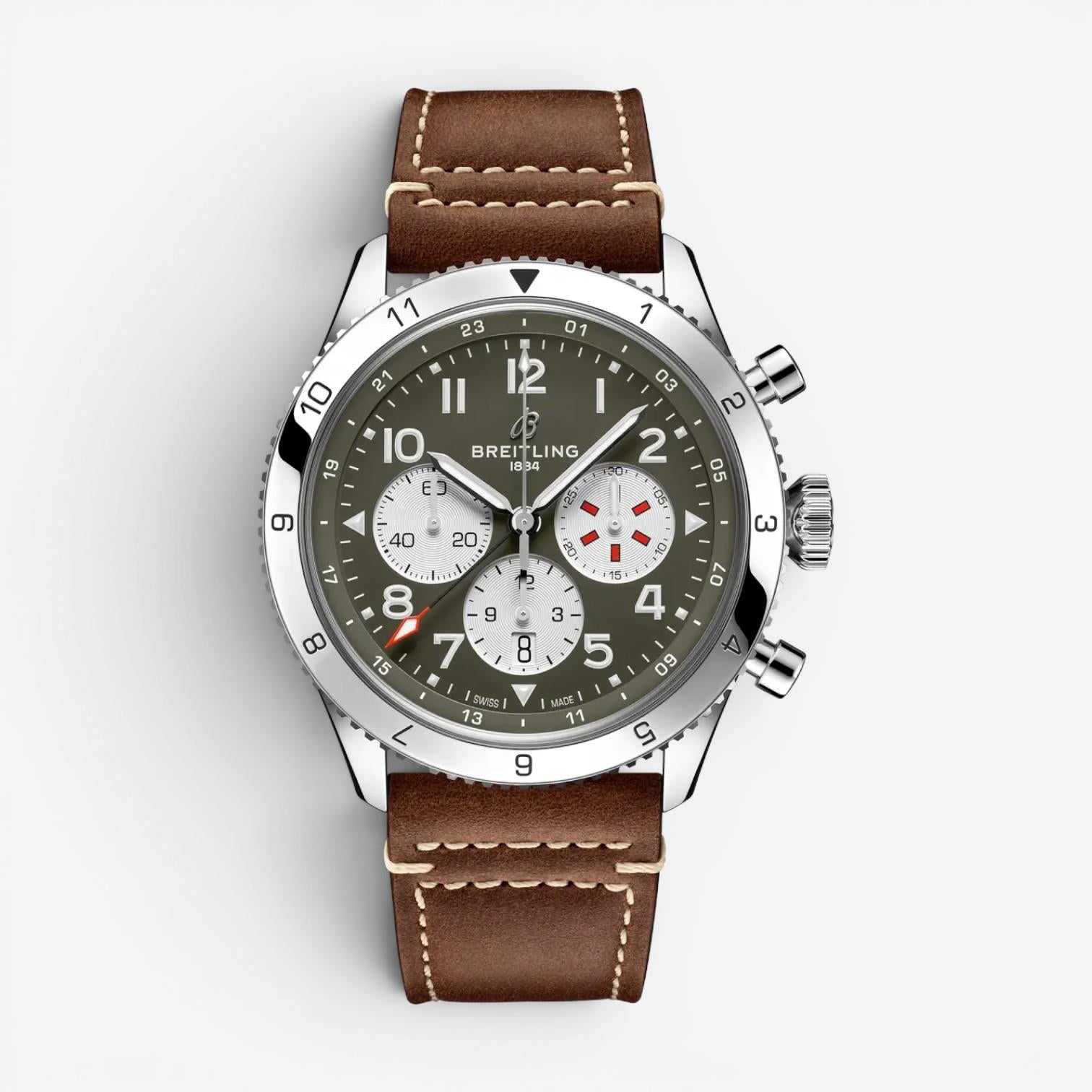 Breitling Classic AVI Stainless Steel Automatic Men's Watch AB04452A1L1X1