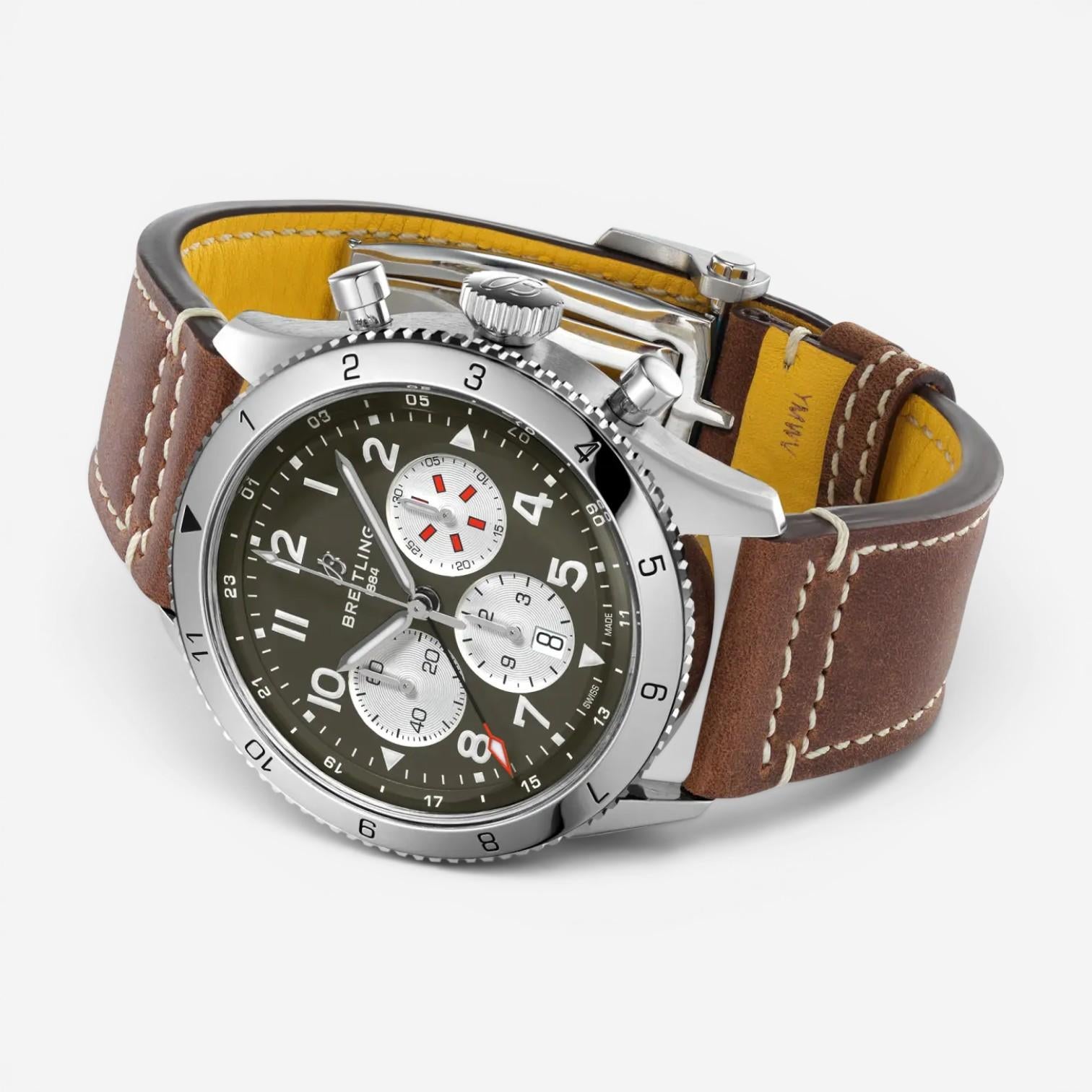 Breitling Classic AVI Stainless Steel Automatic Men's Watch AB04452A1L1X1 — view 3