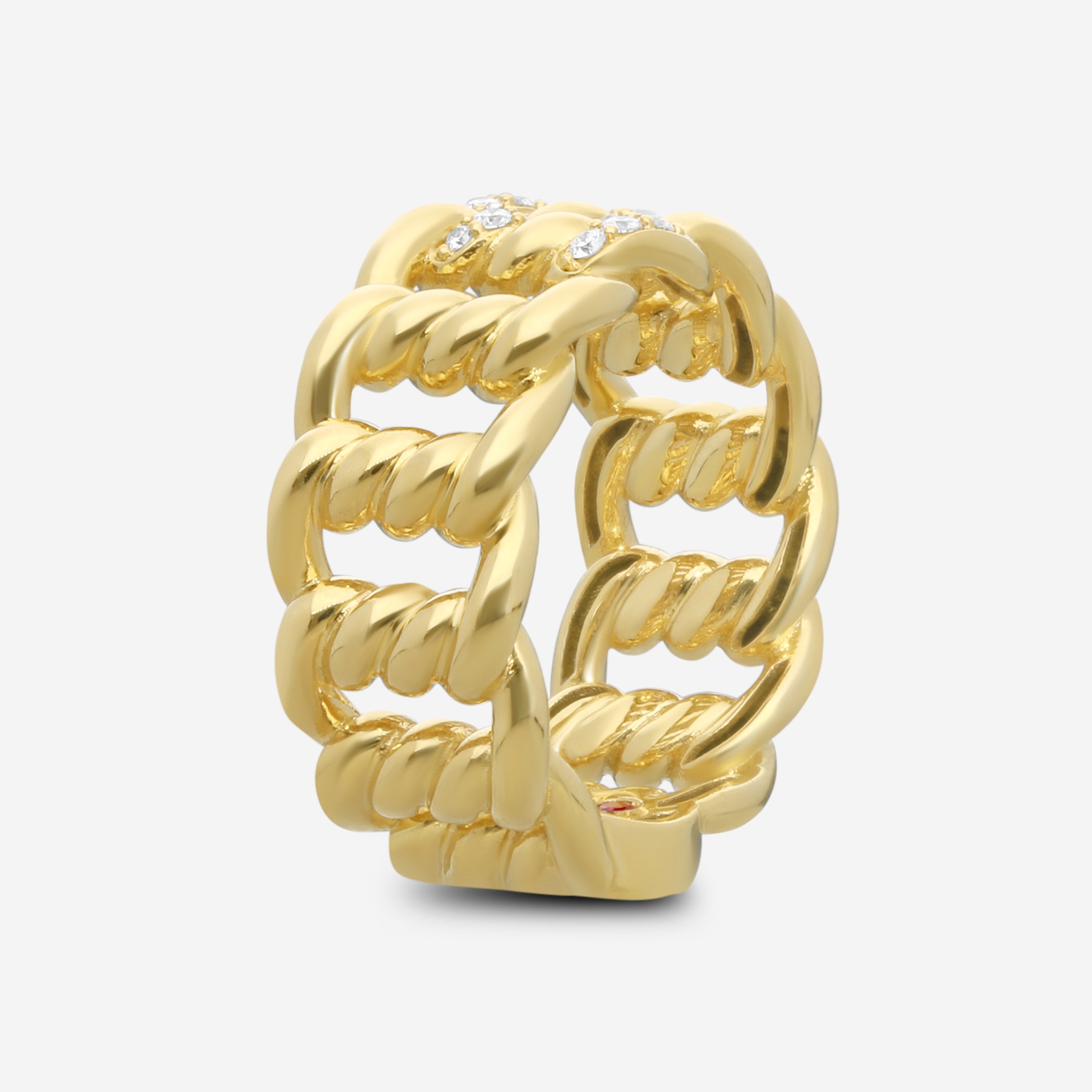 Roberto Coin Cialoma 18K Yellow Gold Diamond Band Ring Sz. 6.5 7773242AY65X — view 3