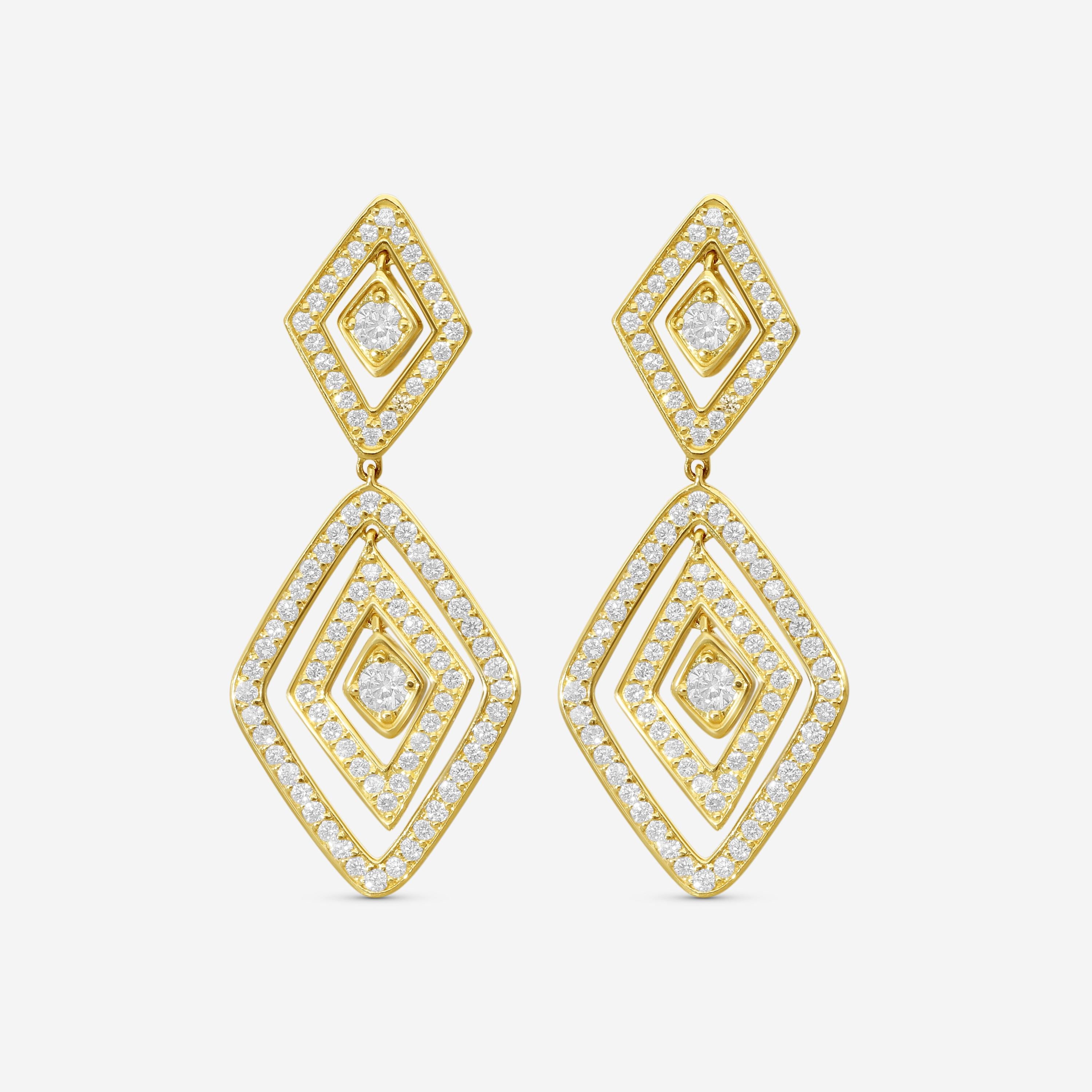 Roberto Coin Diamante 18K Yellow Gold Diamond Drop Earrings 111482AYERX0