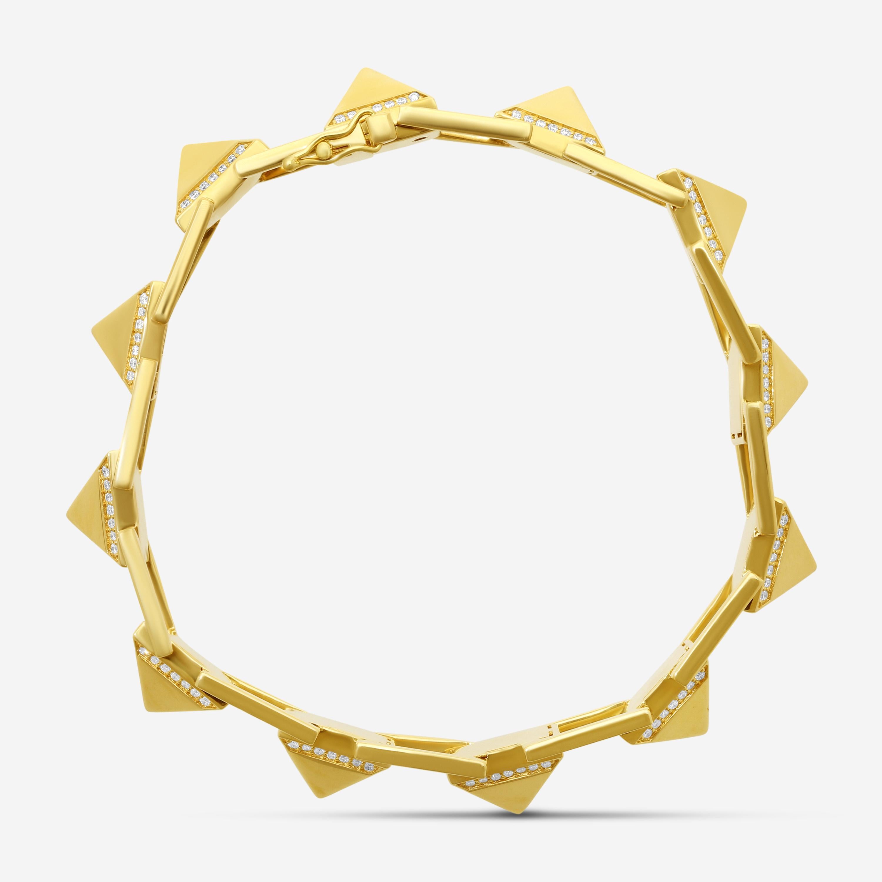 Roberto Coin Obelisco 18K Yellow Gold Diamond Bracelet 8882577AYLBX — view 2