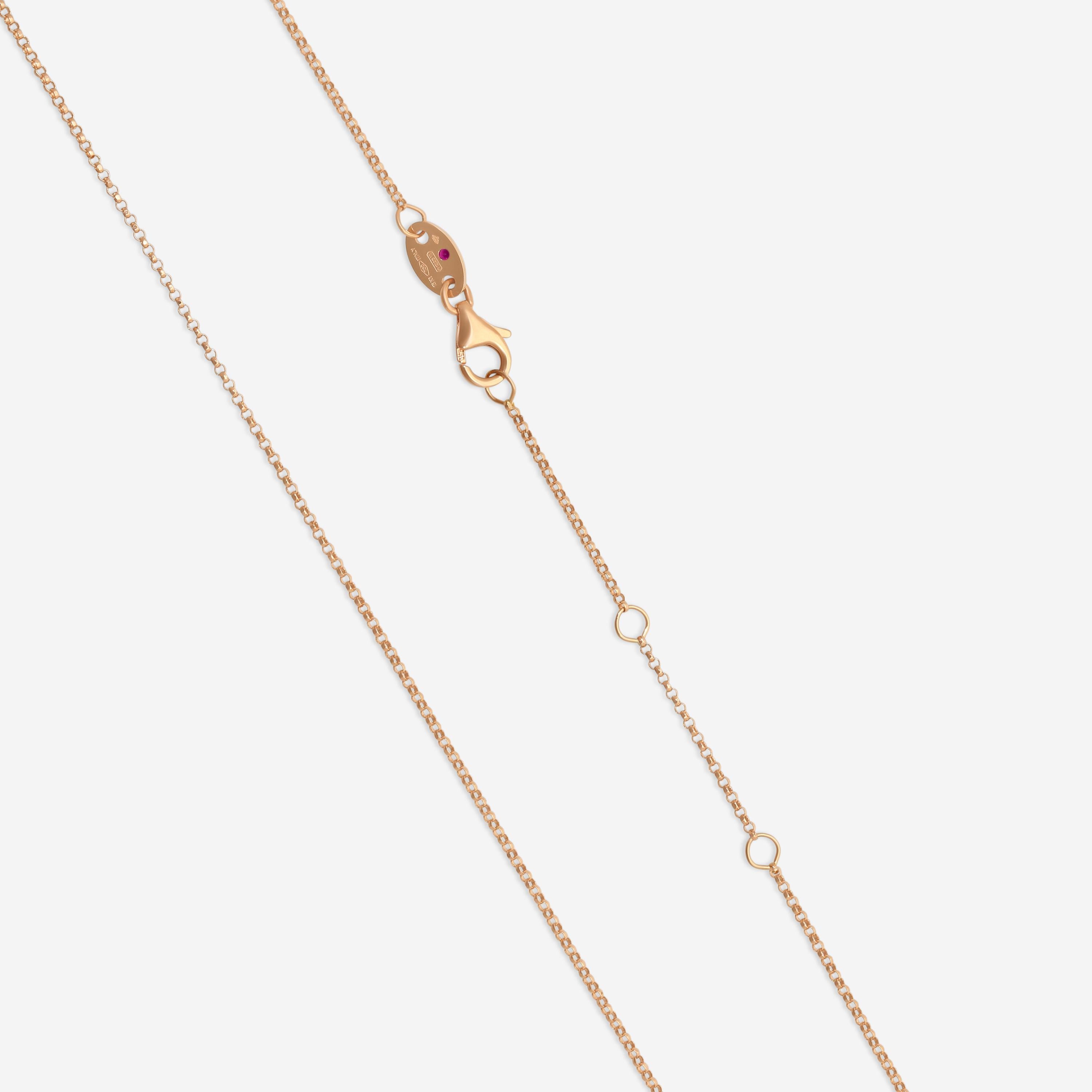 Roberto Coin Cialoma 18K Rose Gold Diamond Medium Heart Pendant Necklace 7773505 — view 3