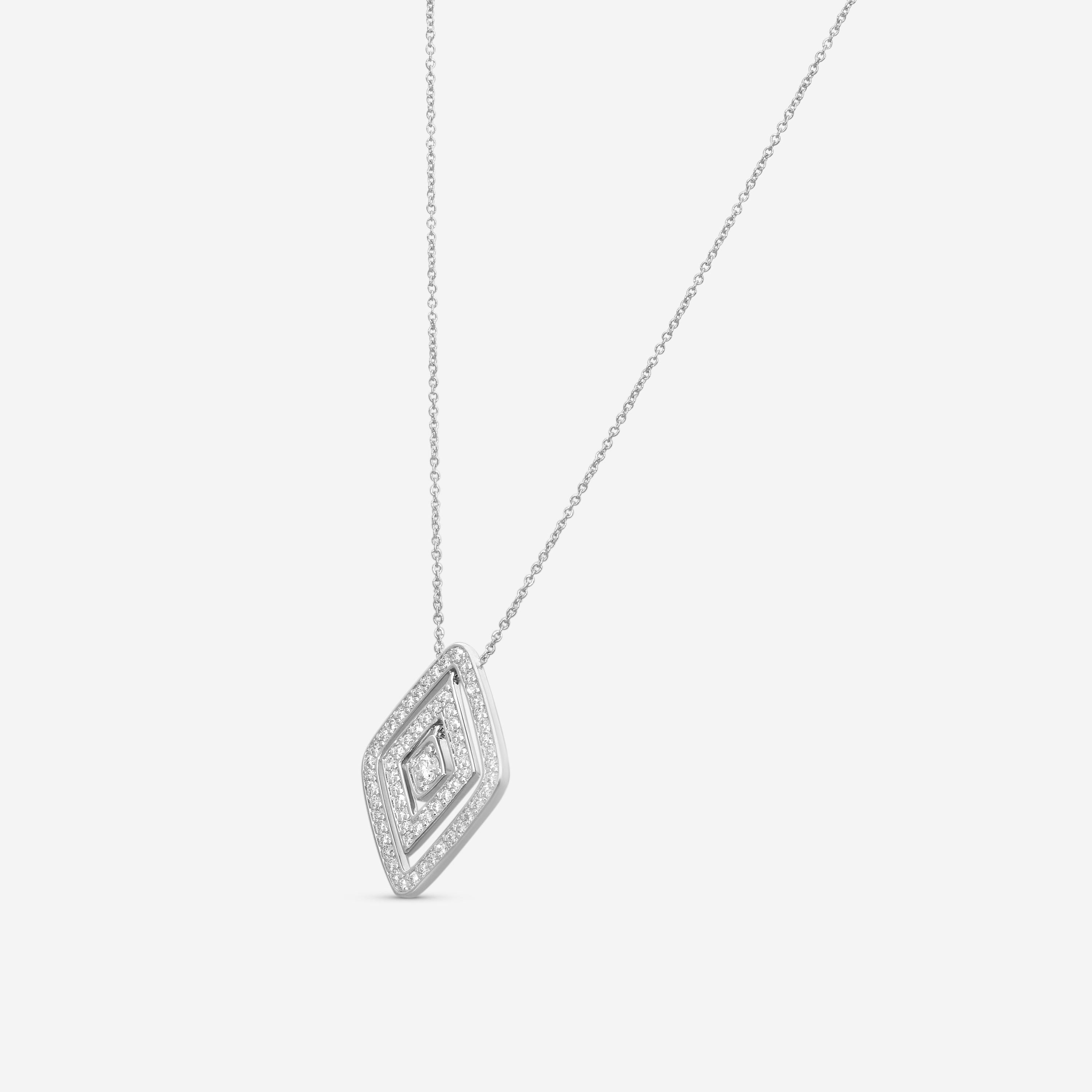 Roberto Coin Diamante 18K White Gold Diamond Pendant Necklace 111484AWCHX0 — view 2