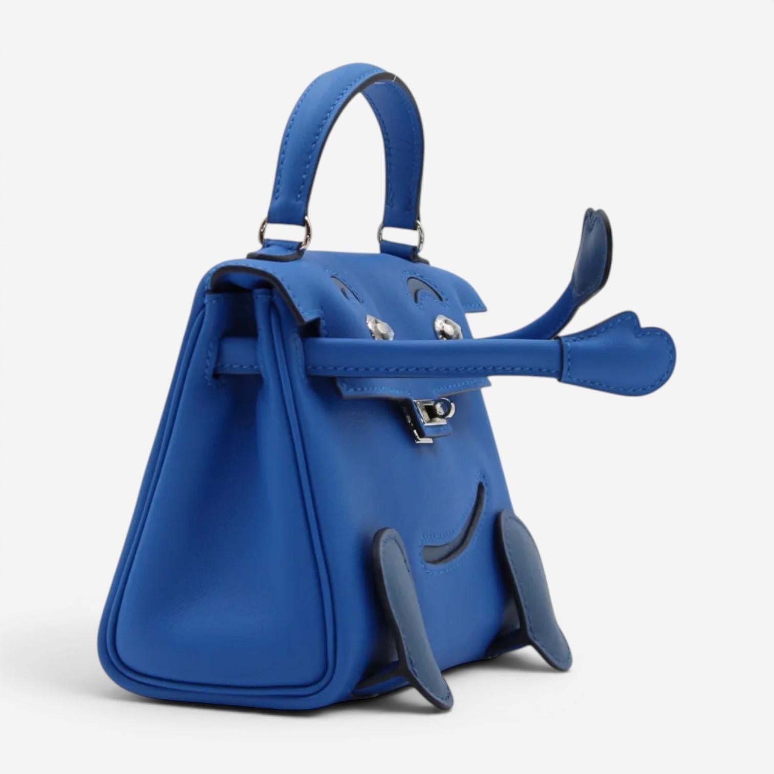 Hermès Kelly Doll Blue Zellige Blue Agate Swift Leather Handbag 079207CK — view 2