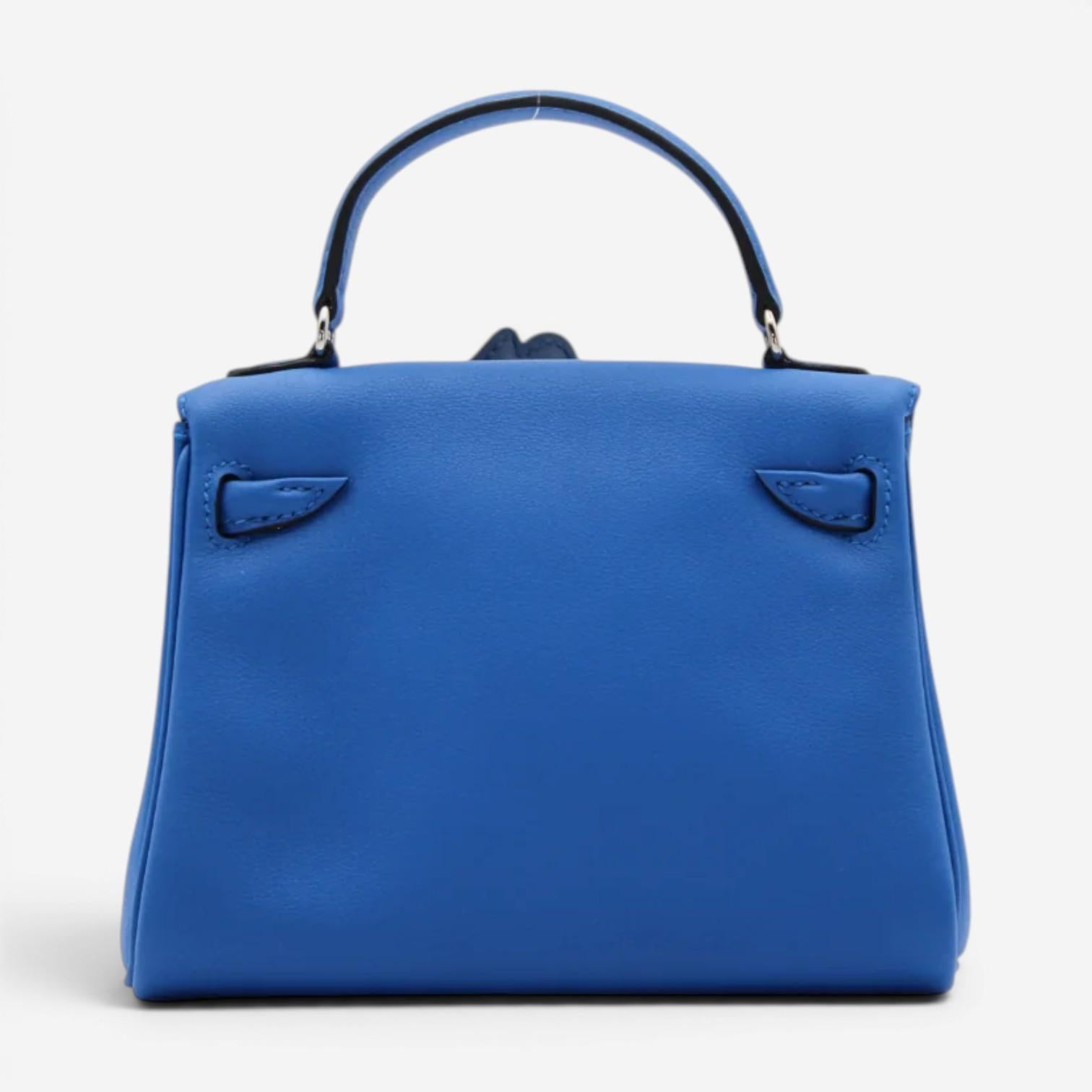 Hermès Kelly Doll Blue Zellige Blue Agate Swift Leather Handbag 079207CK — view 3