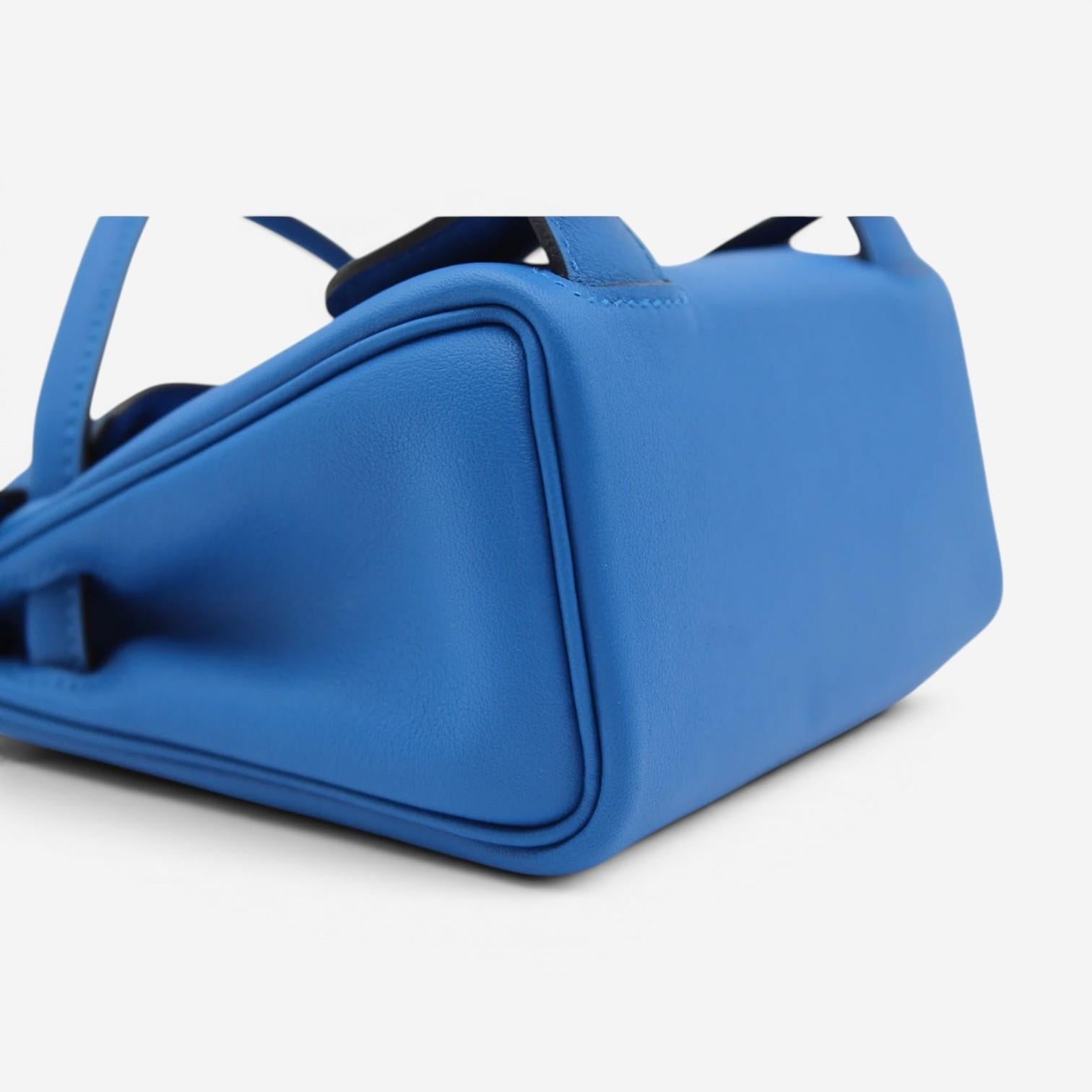 Hermès Kelly Doll Blue Zellige Blue Agate Swift Leather Handbag 079207CK — view 5