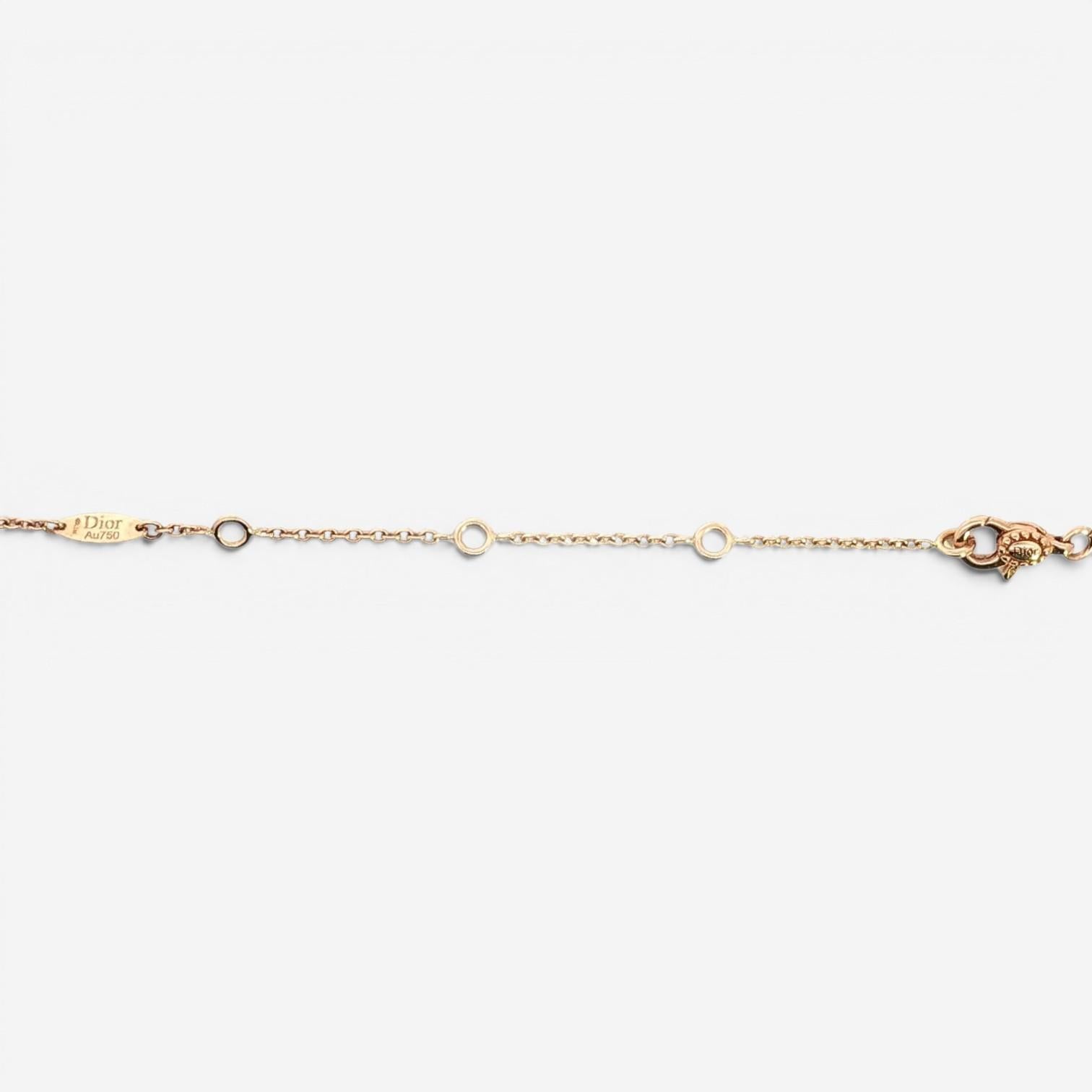 Christian Dior Rose des Vents 18K Rose Gold Onyx & Diamond Necklace JRDV95205_00 — view 5
