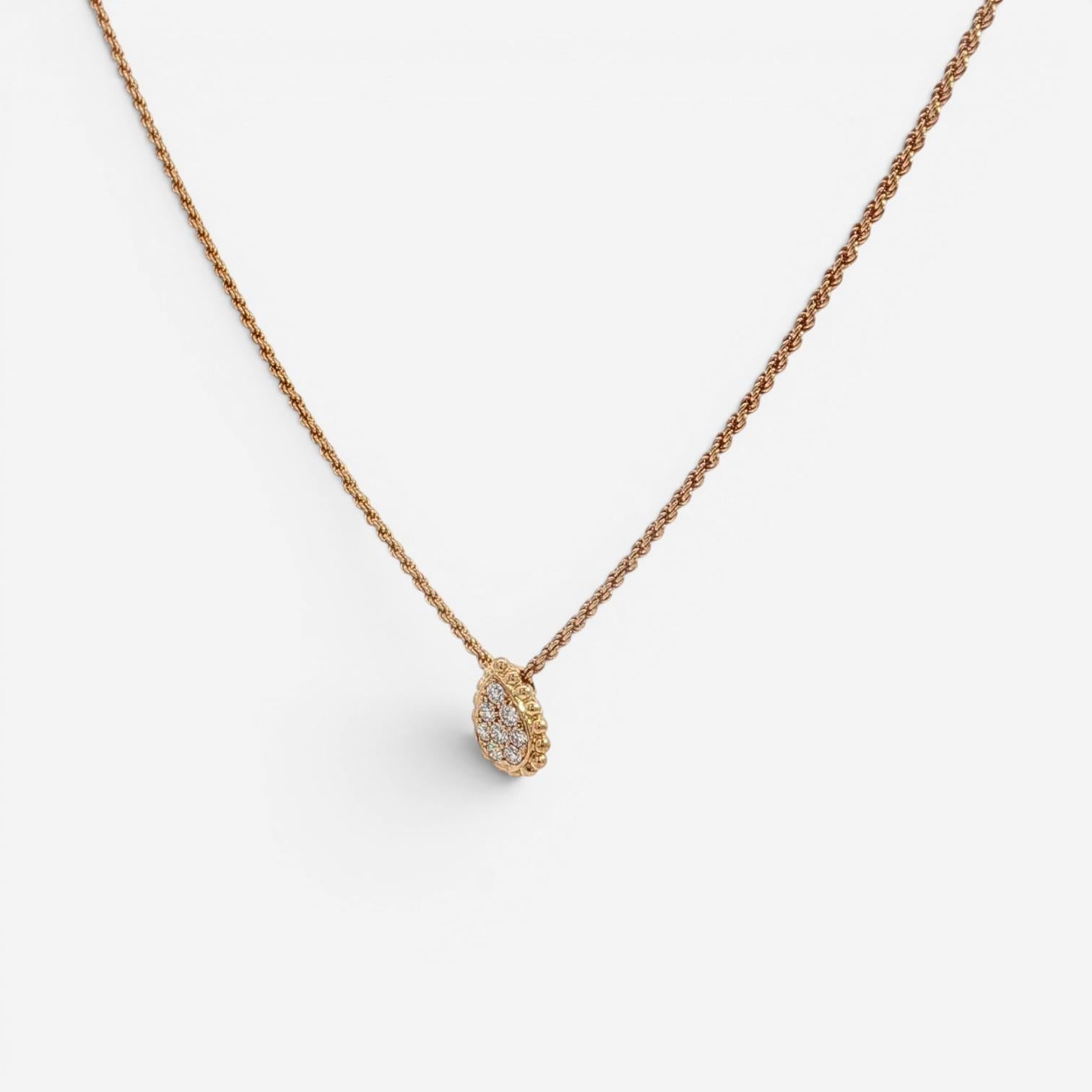 Boucheron Serpent Boheme 18K Rose Gold Diamond Pendant Necklace JPN00565 — view 2