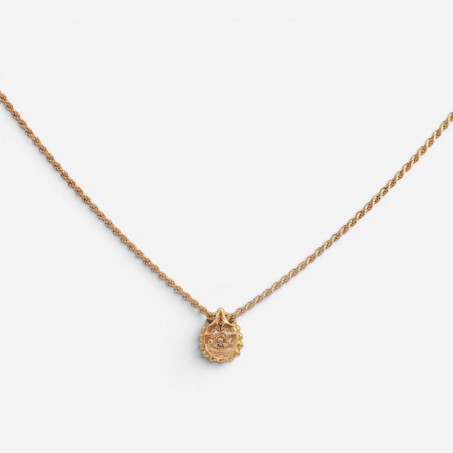 Boucheron Serpent Boheme 18K Rose Gold Diamond Pendant Necklace JPN00565 — view 3