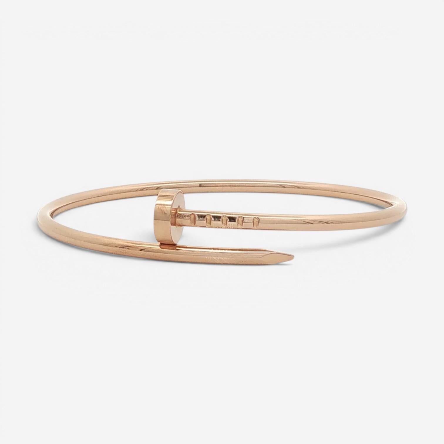 Cartier Juste Un Clou 18K Rose Gold Bangle Bracelet B6062515