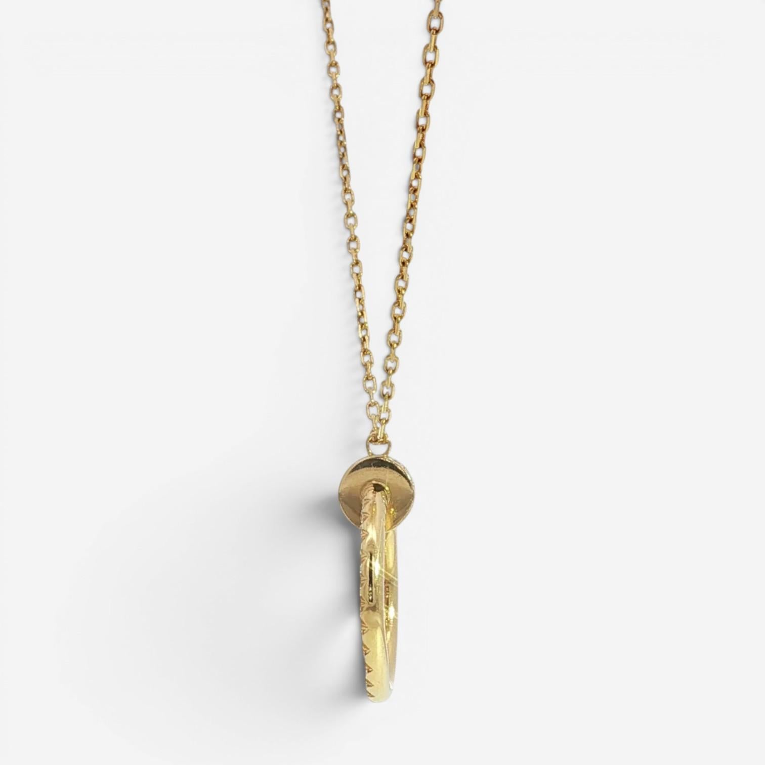 Cartier Juste un Clou 18K Yellow Gold Diamond Pendant Necklace B7224895 — view 4