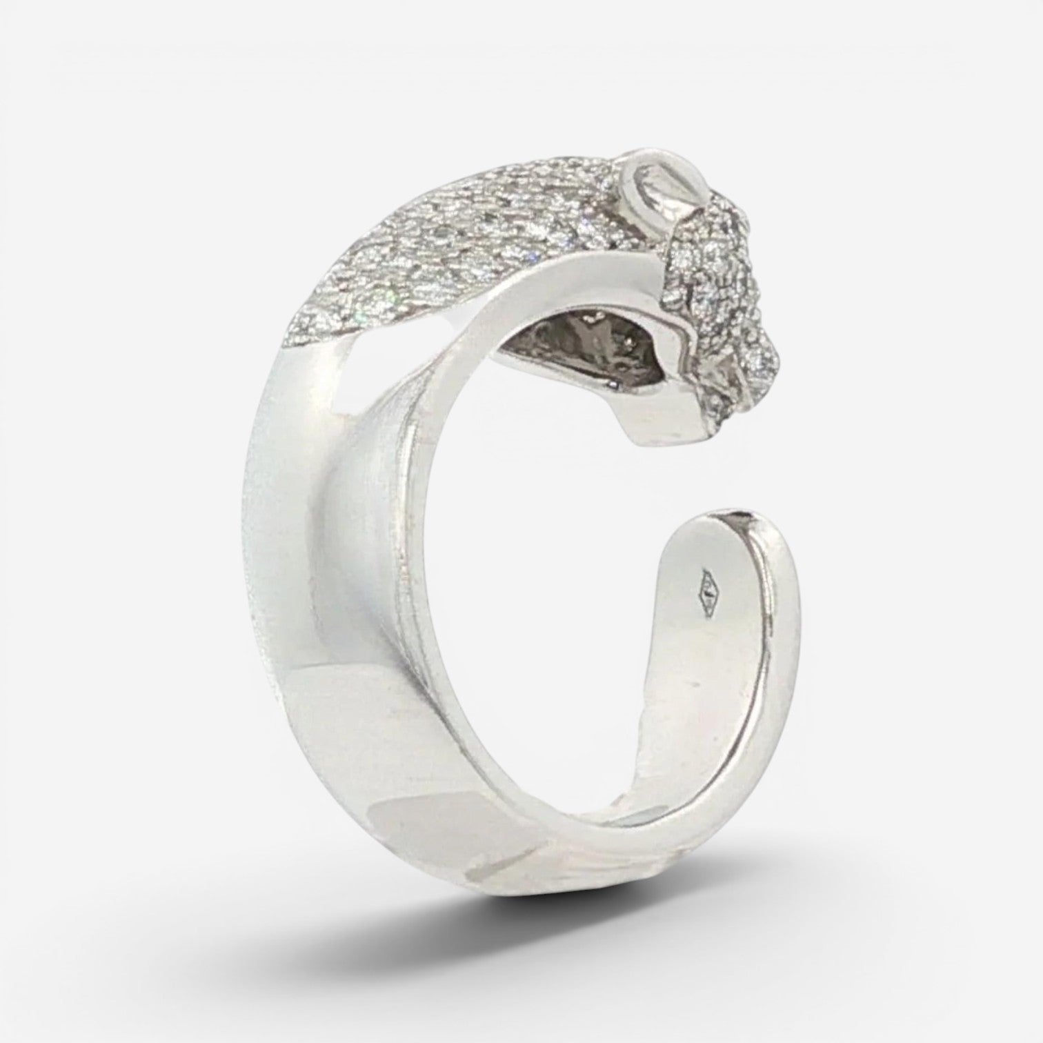 Cartier Panthère de Cartier Medium 18K White Gold Open Ring Sz. 5.5 48823F/N4224 — view 2