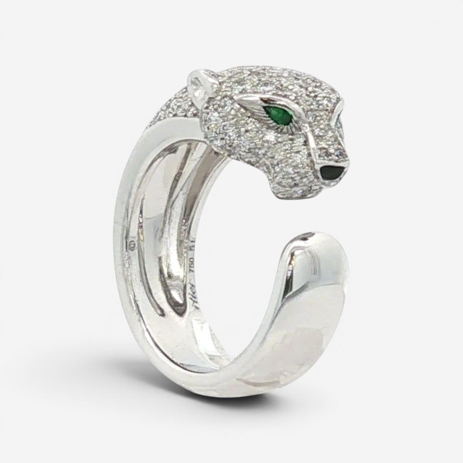 Cartier Panthère de Cartier Medium 18K White Gold Open Ring Sz. 5.5 48823F/N4224 — view 3