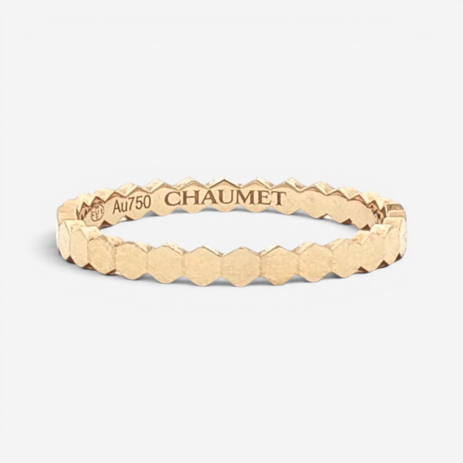Chaumet Bee My Love 18K Yellow Gold Band Ring Sz. 8.75 081885-059