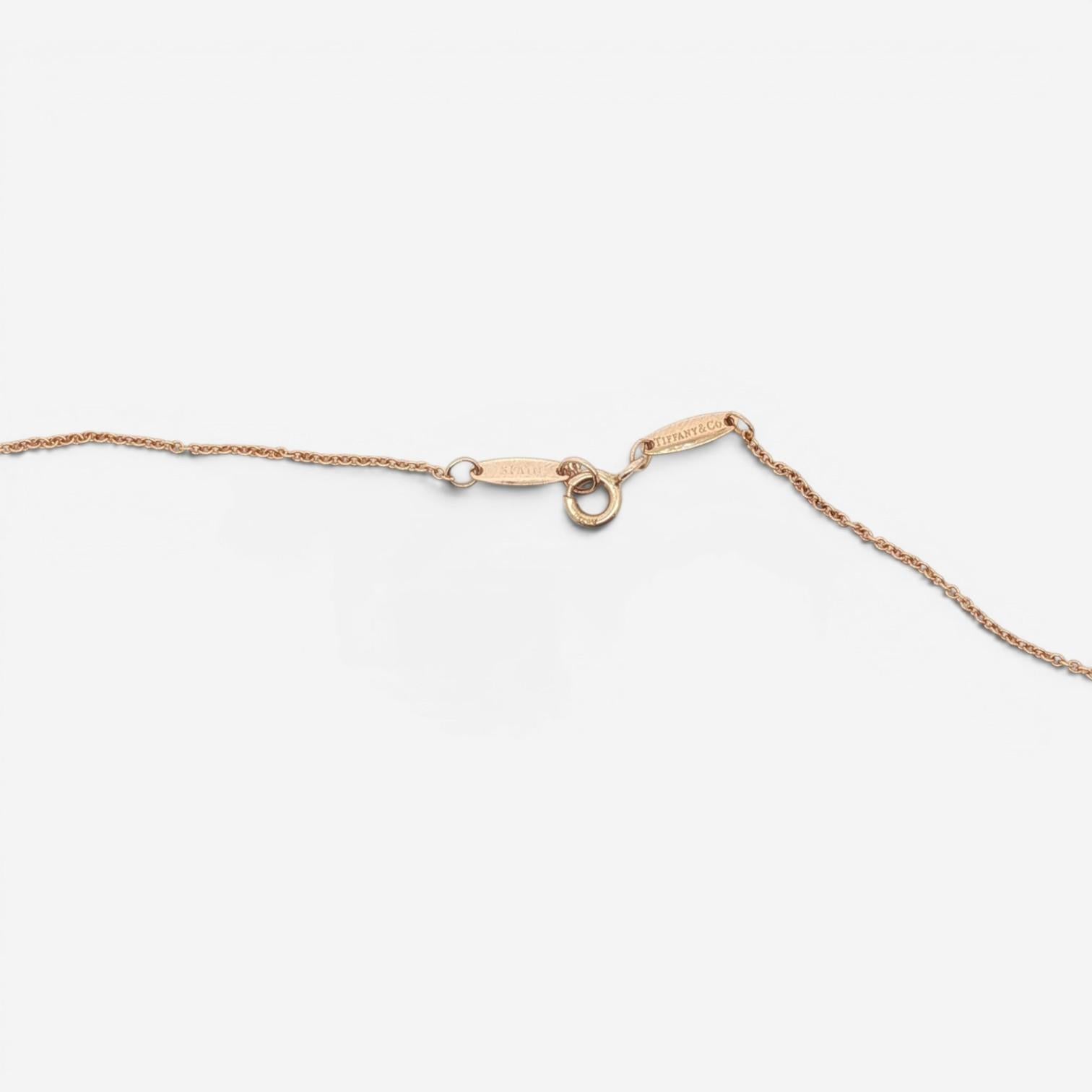 Tiffany & Co. Diamond by the Yard 18K Rose Gold Pendant Necklace 33079397 — view 4