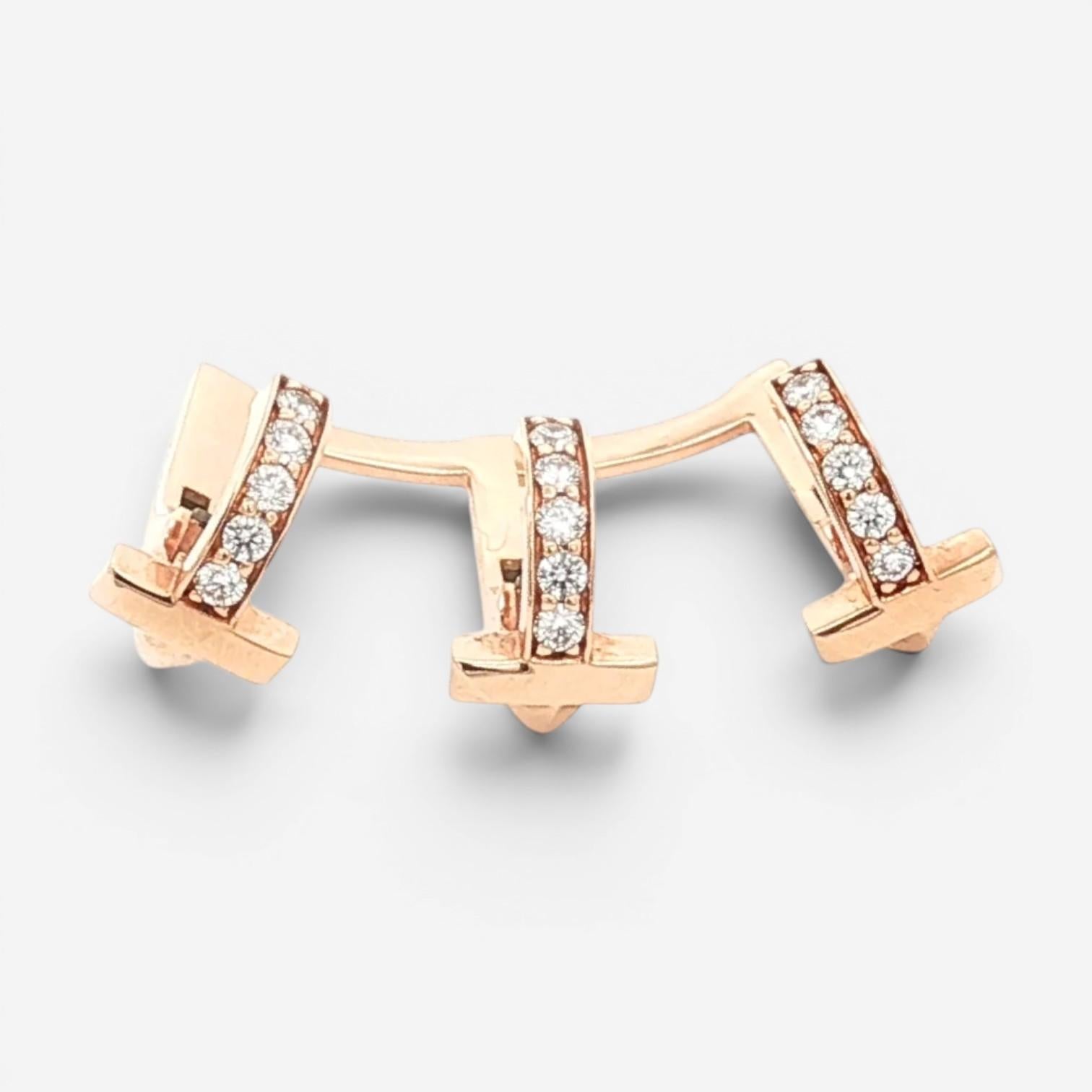 Tiffany & Co. T1 18K Rose Gold Diamond Ear Cuff 2600040242231 — view 2