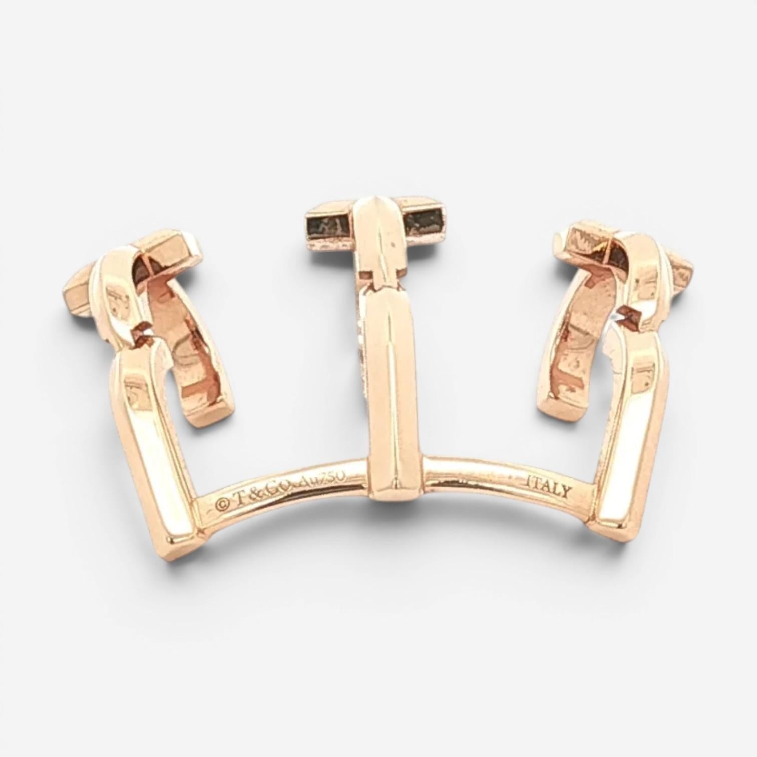 Tiffany & Co. T1 18K Rose Gold Diamond Ear Cuff 2600040242231 — view 3