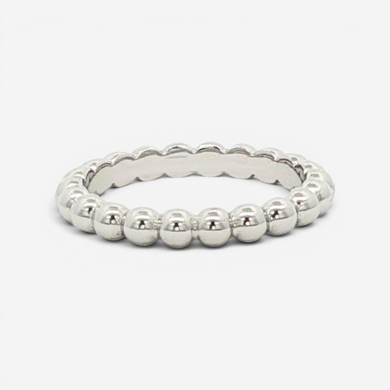Van Cleef & Arpels Perlée Pearls of Gold Medium 18K White Gold Ring Sz. 5 VCARN9 — view 2