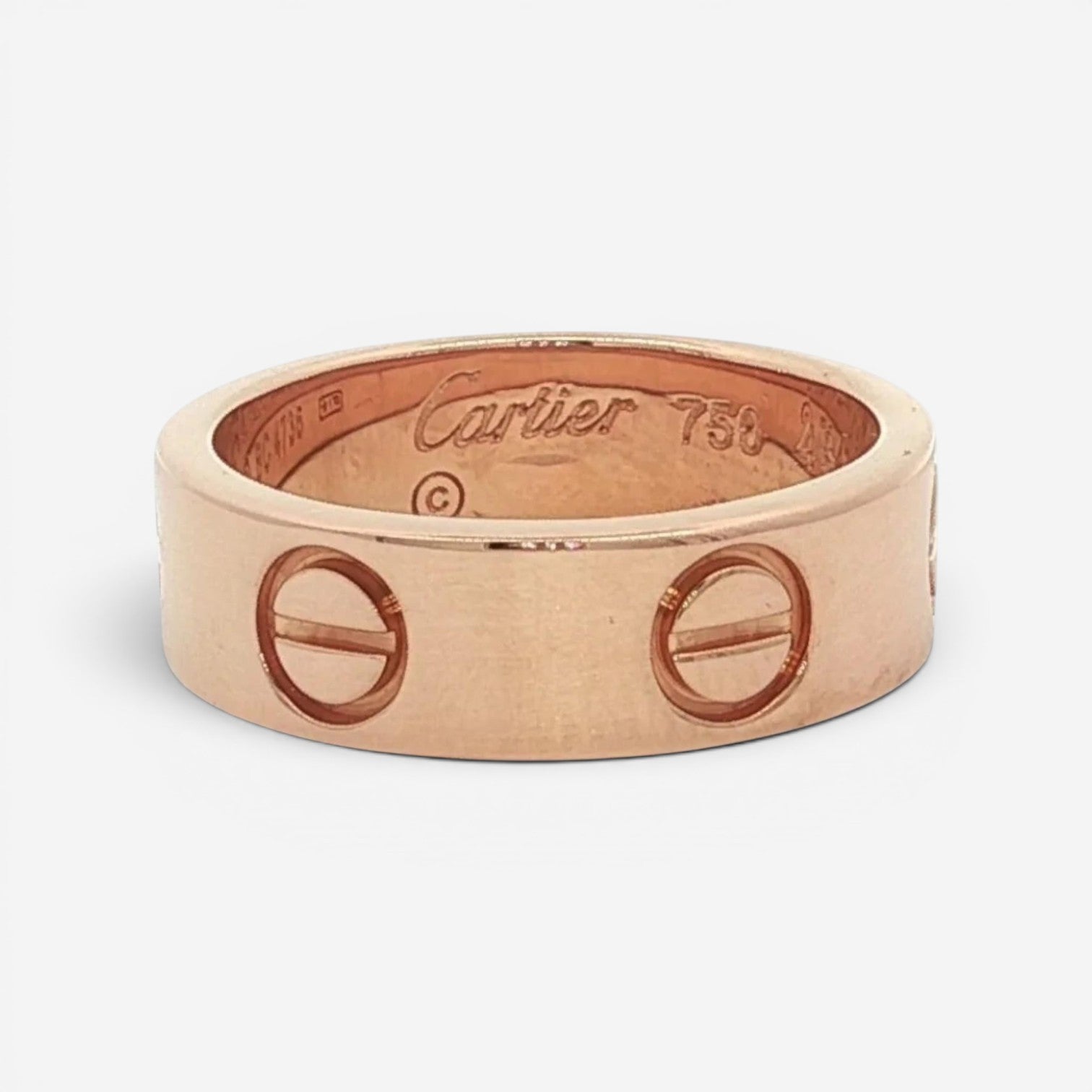 Cartier Love 18K Rose Gold Band Ring Sz. 4.5 CRB4084800