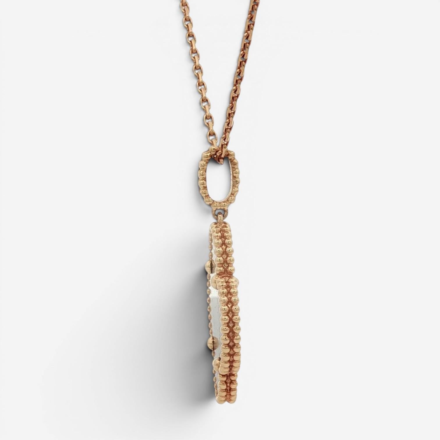 Van Cleef & Arpels Magic Alhambra Letterwood 1 Motif Pendant Necklace VCAR03M700 — view 2
