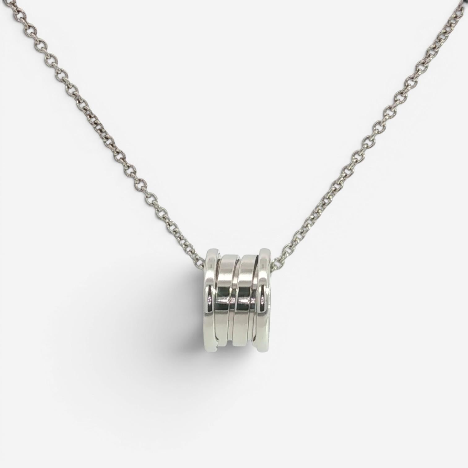 Bulgari B.zero1 18K White Gold Pendant Necklace 2337AL
