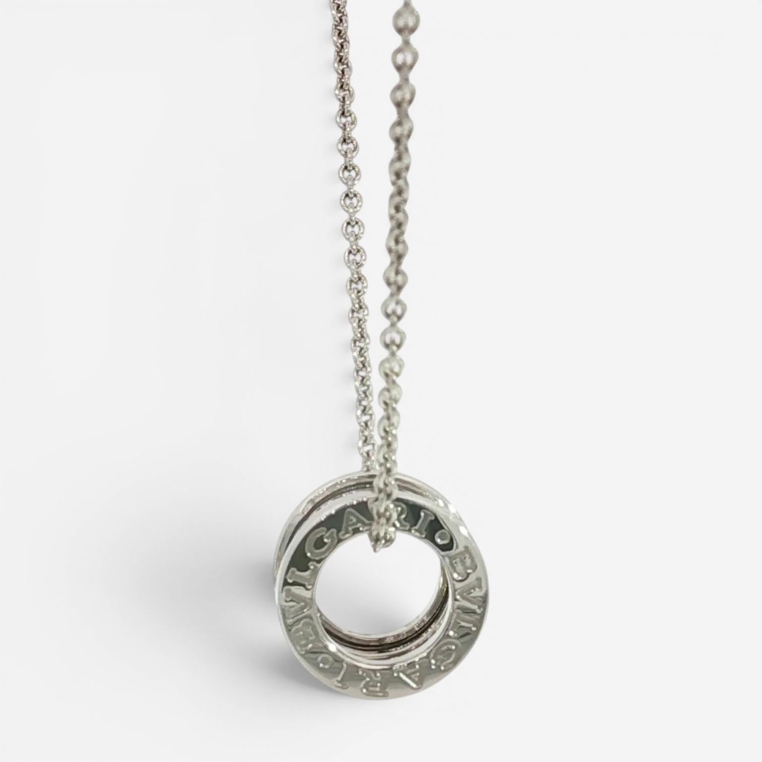 Bulgari B.zero1 18K White Gold Pendant Necklace 2337AL — view 2