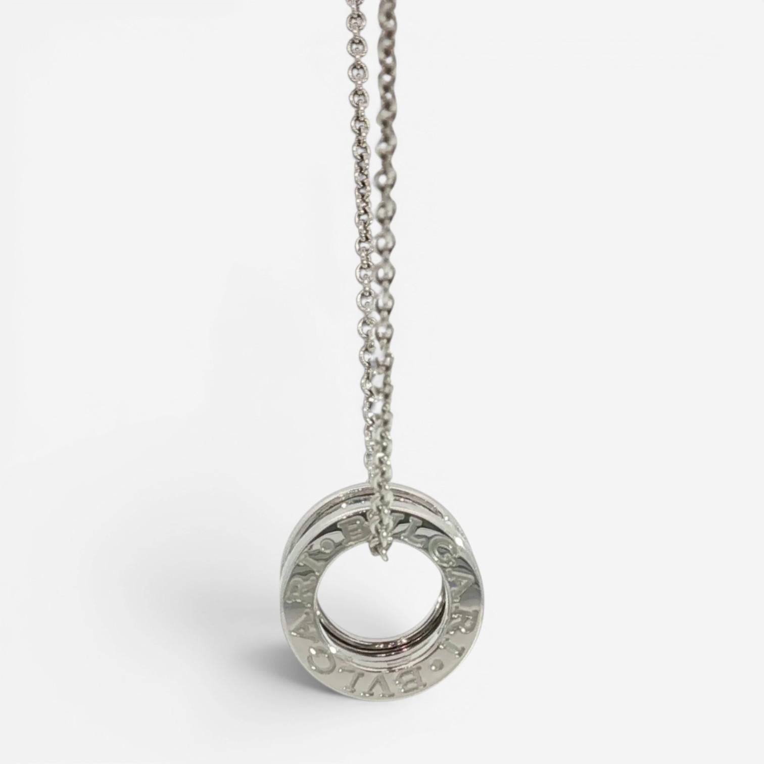 Bulgari B.zero1 18K White Gold Pendant Necklace 2337AL — view 3