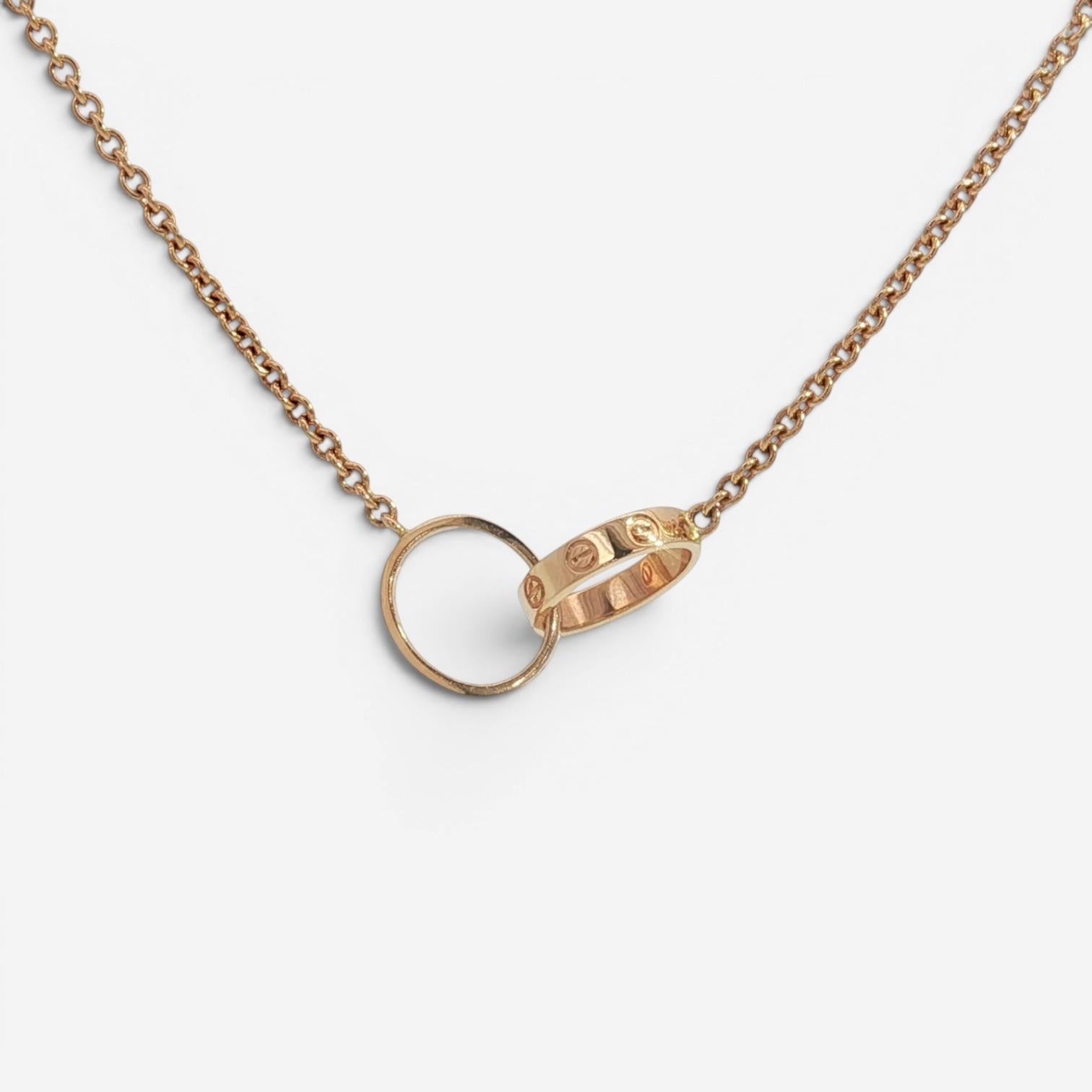 Cartier Love 18K Rose Gold Pendant Necklace B7212300