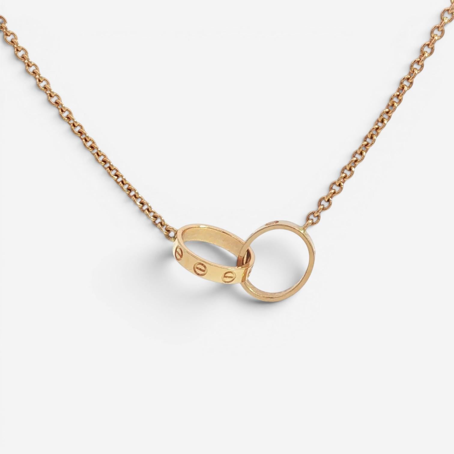 Cartier Love 18K Rose Gold Pendant Necklace B7212300 — view 2