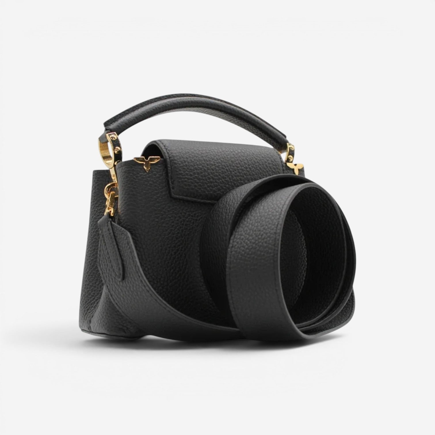 Louis Vuitton Capucines Mini Black Leather Handbag M56669 — view 2