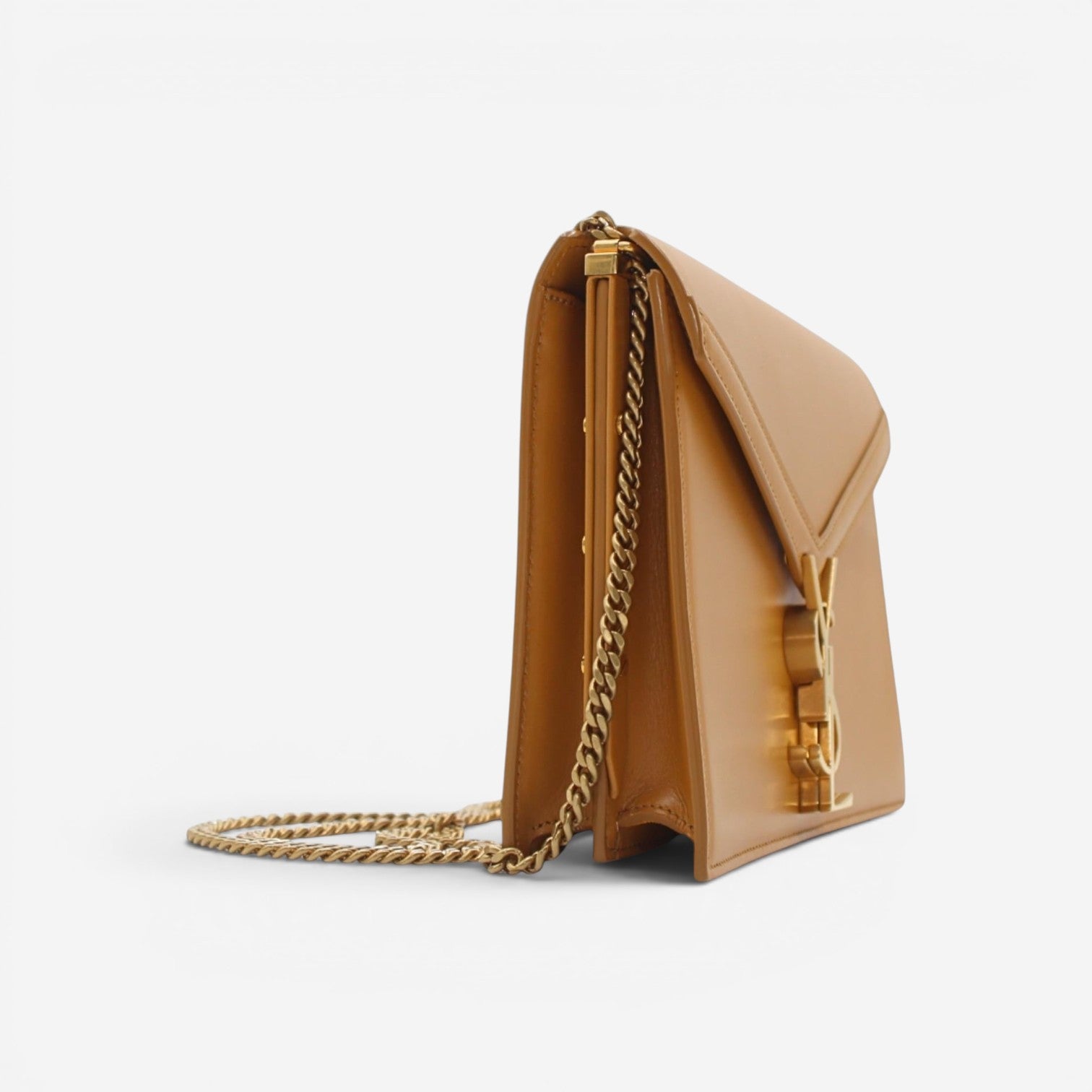 Yves Saint Laurent Cassandra Beige Leather Shoulder Bag 532750 — view 3