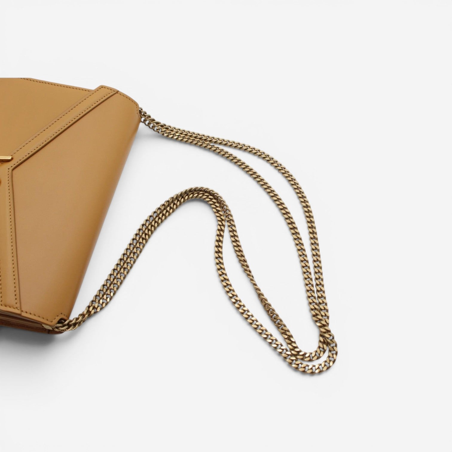 Yves Saint Laurent Cassandra Beige Leather Shoulder Bag 532750 — view 4