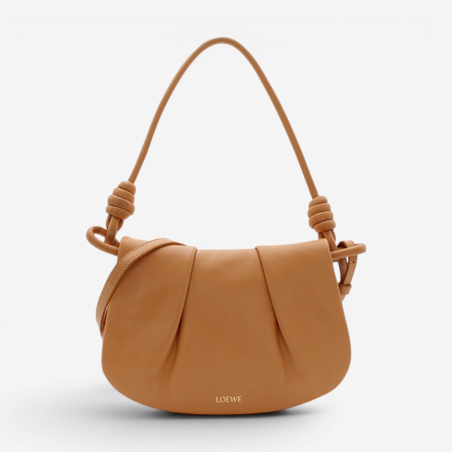 Loewe Paseo Satchel Beige Leather Shoulder Bag A709Q89X01