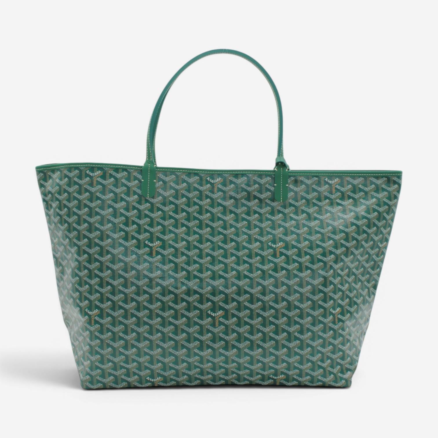 Goyard Saint Louis GM Green Coated Canvas Tote Bag 2600038794926 — view 2