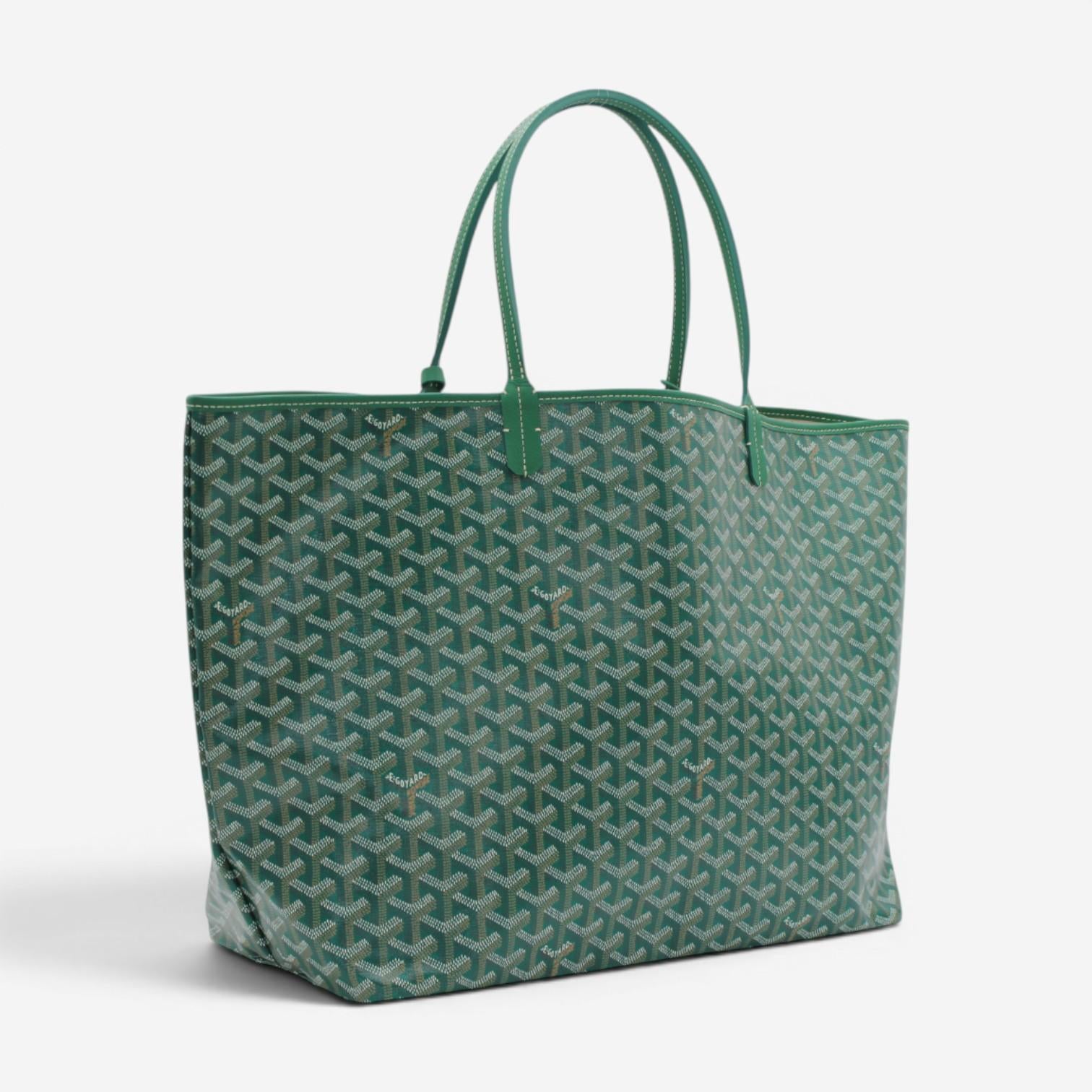 Goyard Saint Louis GM Green Coated Canvas Tote Bag 2600038794926 — view 3