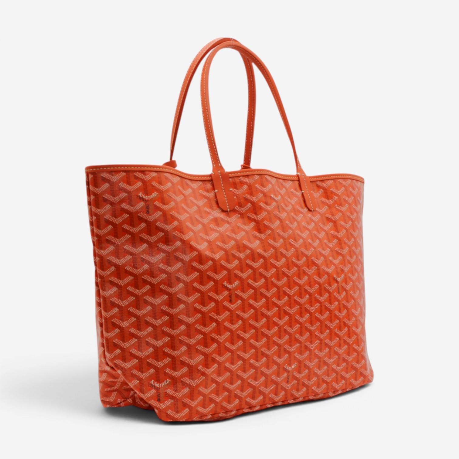 Goyard Saint Louis PM Orange Coated Canvas Tote Bag 2600038794971 — view 3