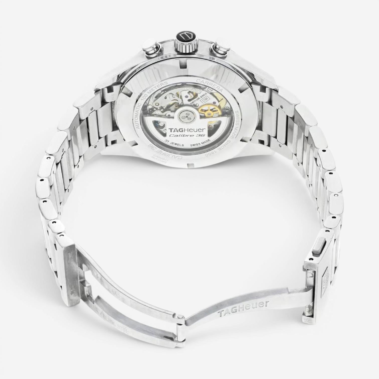 Tag Heuer Carrera Chronograph Stainless Steel Automatic Men's Watch CAR2B11.BA07 — view 5