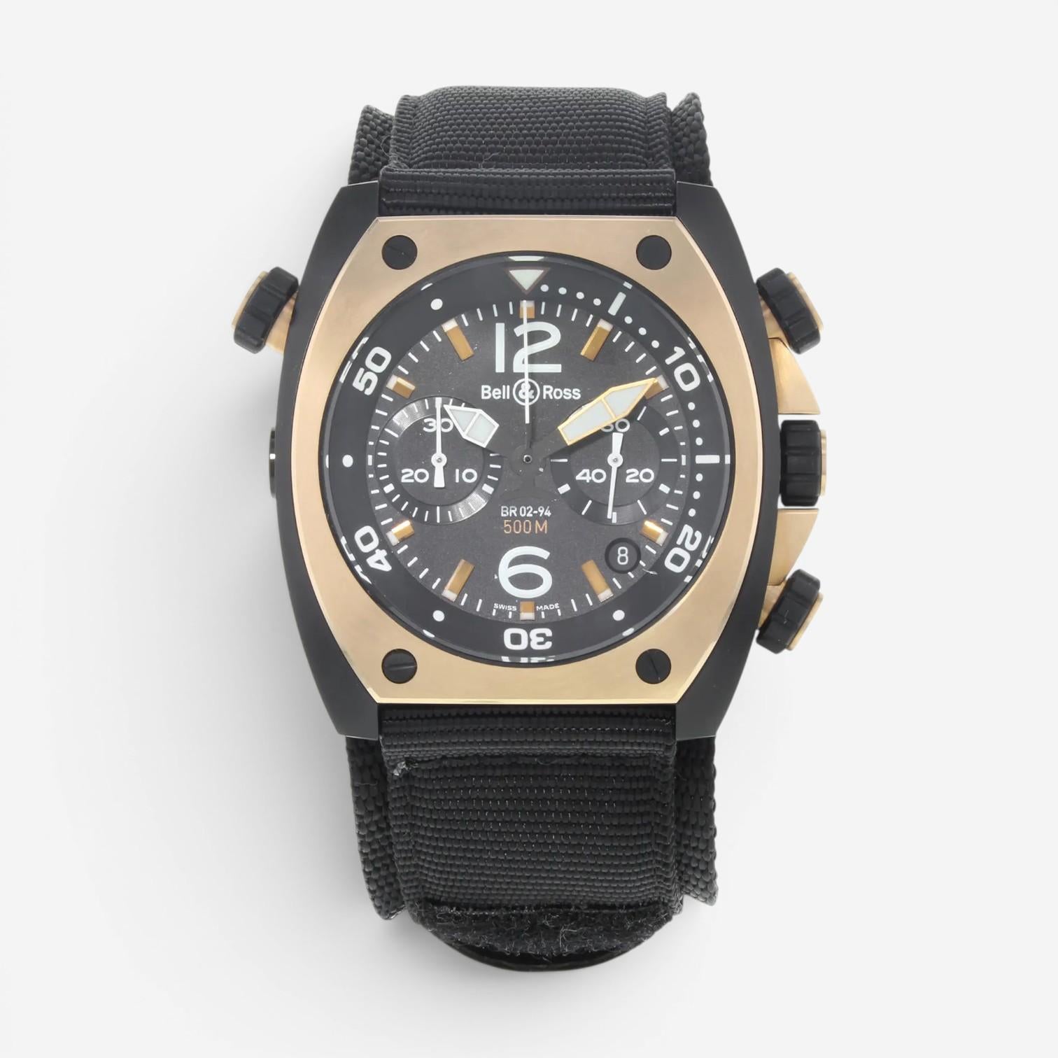 Bell & Ross Marine PVD Stainless Steel Automatic Men's Watch BR02-CHR-BICOLOR